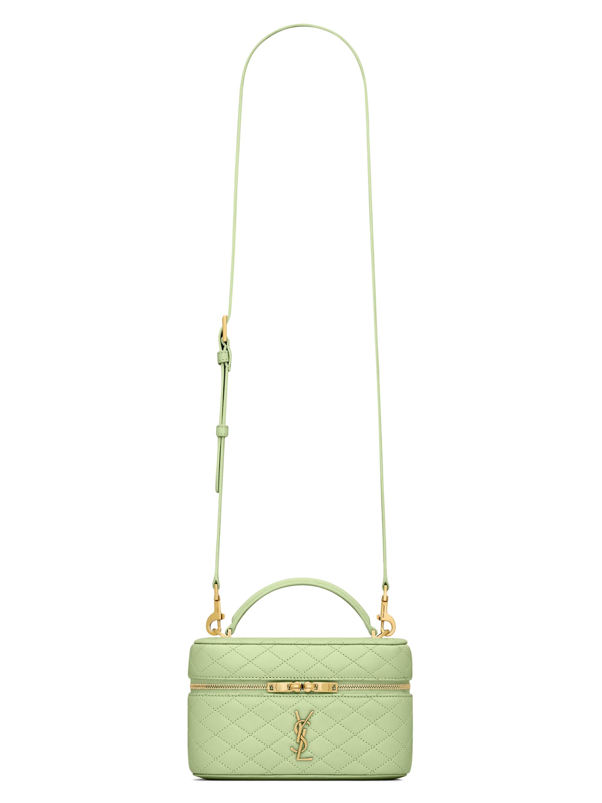 Saint Laurent Women's Gaby Mini Vanity Bag in Lambskin - Misty Jade