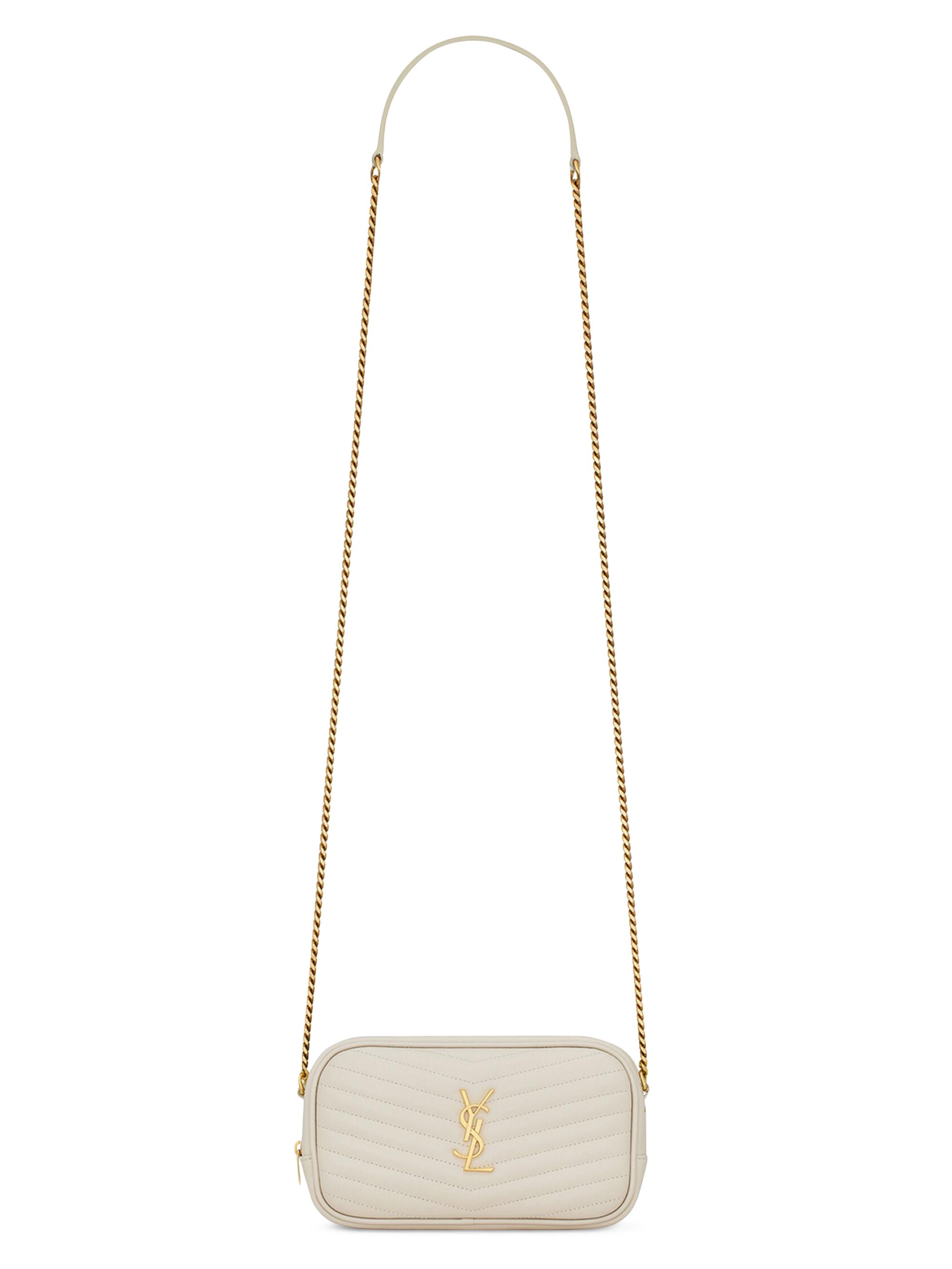 Saint Laurent Medium Sunset Croc-Embossed Leather Shoulder Bag