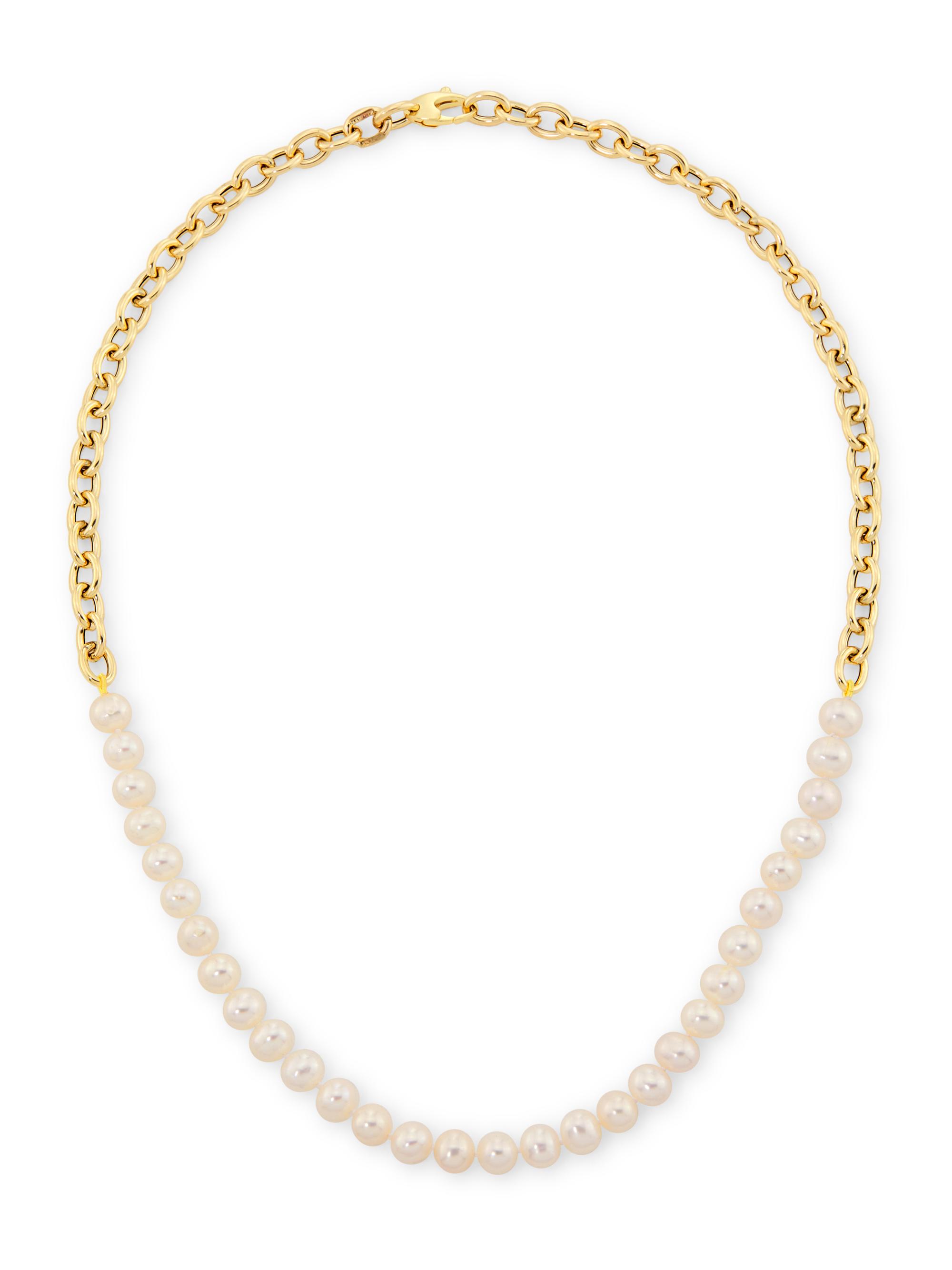 Saks Fifth Avenue Collection Women's 14K Yellow Gold & Cultured Pearl Necklace - Yellow Gold