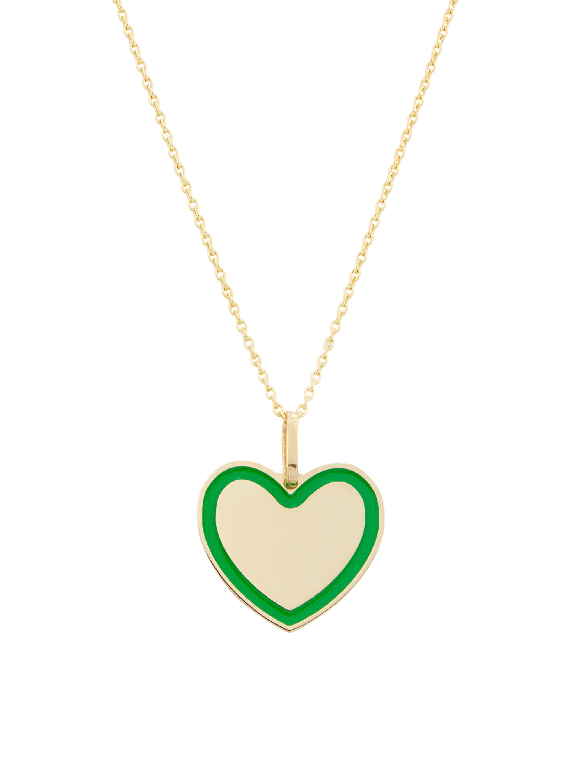 Saks Fifth Avenue Collection Women's 14K Yellow Gold & Enamel Heart Pendant Necklace - Yellow Gold
