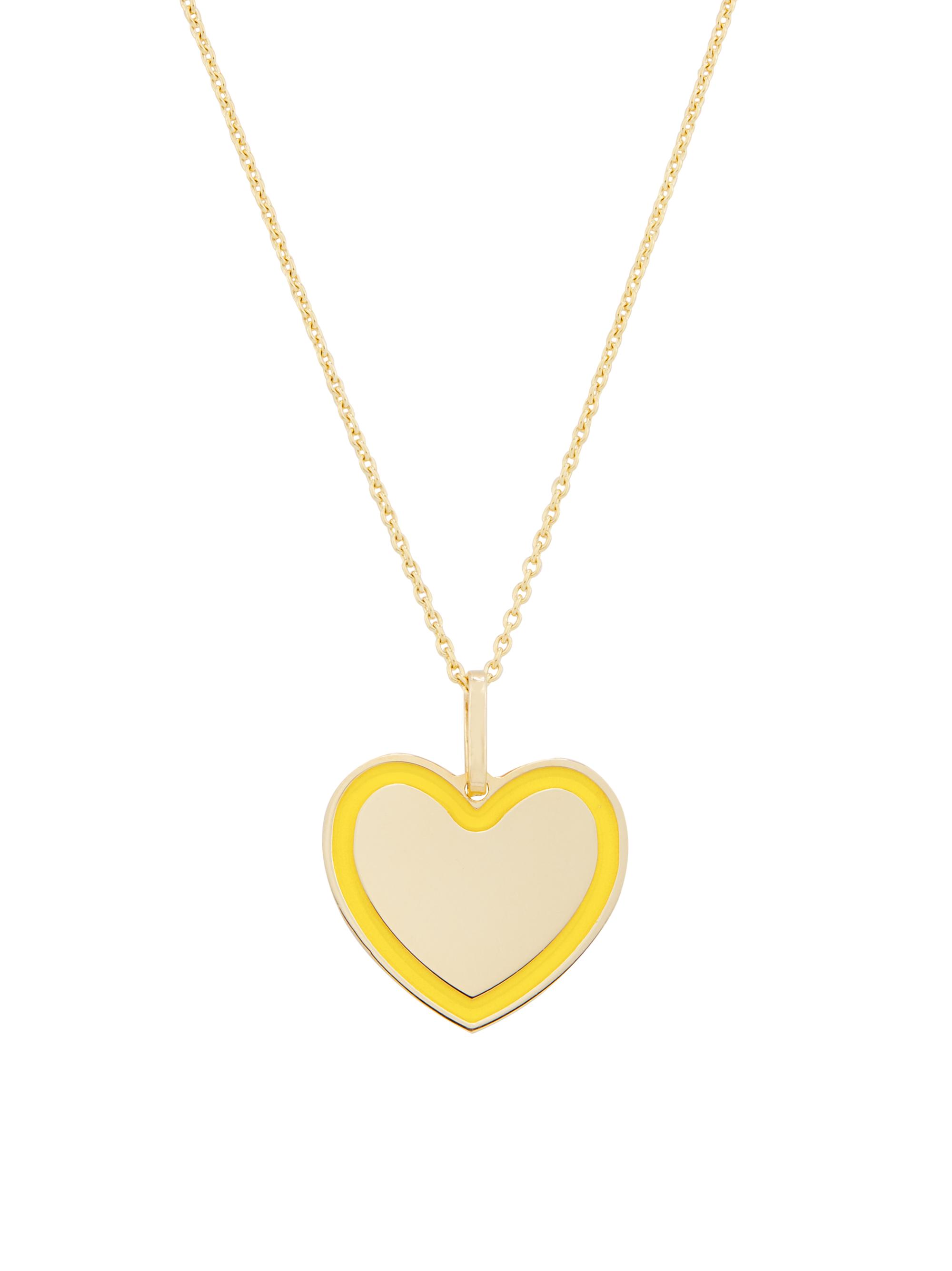 Saks Fifth Avenue Collection Women's 14K Yellow Gold & Enamel Heart Pendant Necklace - Yellow Gold