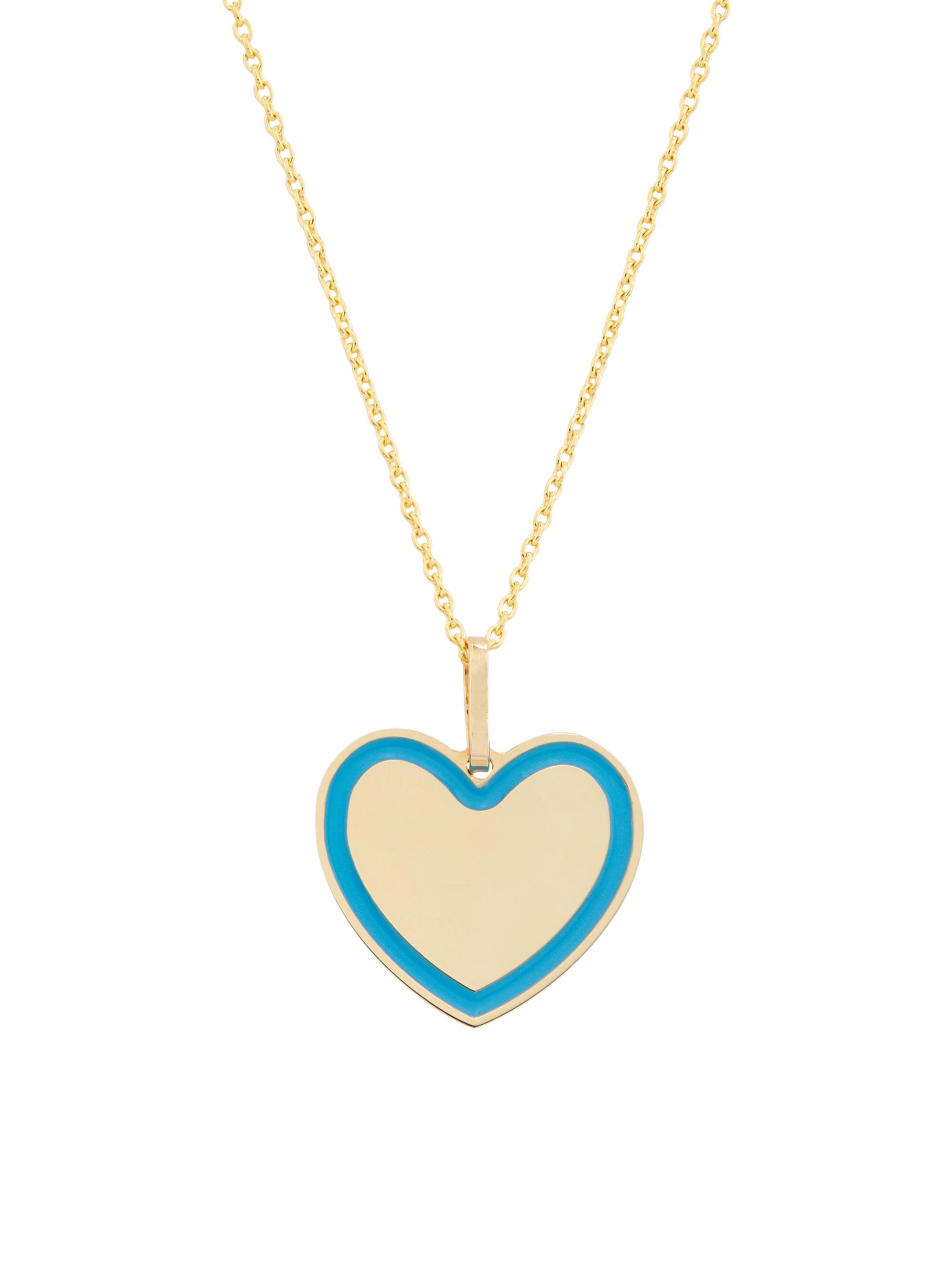 Saks Fifth Avenue Collection Women's 14K Yellow Gold & Enamel Heart Pendant Necklace - Yellow Gold