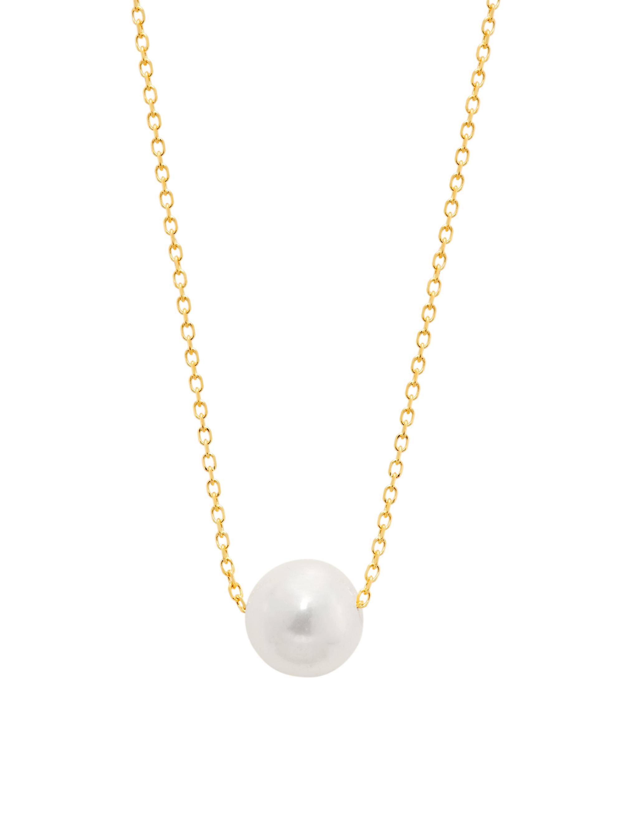 Saks Fifth Avenue Collection Women's 14K Yellow Gold & Pearl Pendant Necklace - Yellow Gold