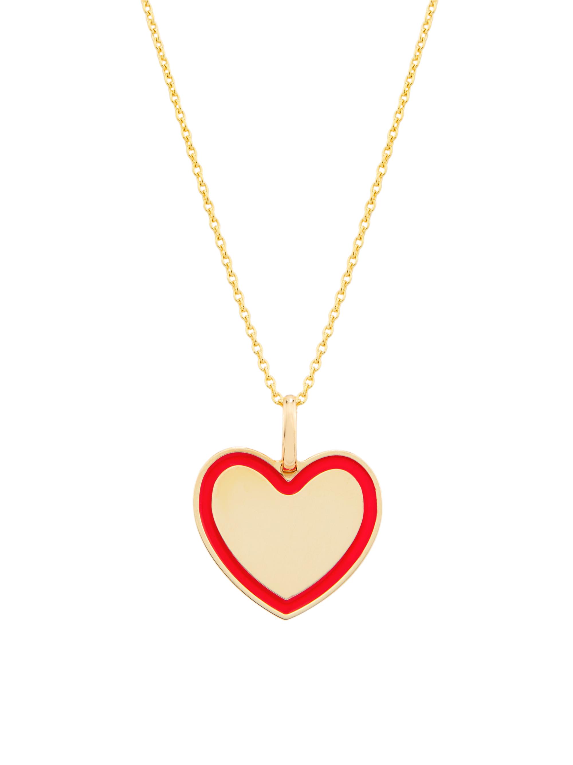 Saks Fifth Avenue Collection Women's 14K Yellow Gold & Enamel Heart Pendant Necklace - Yellow Gold