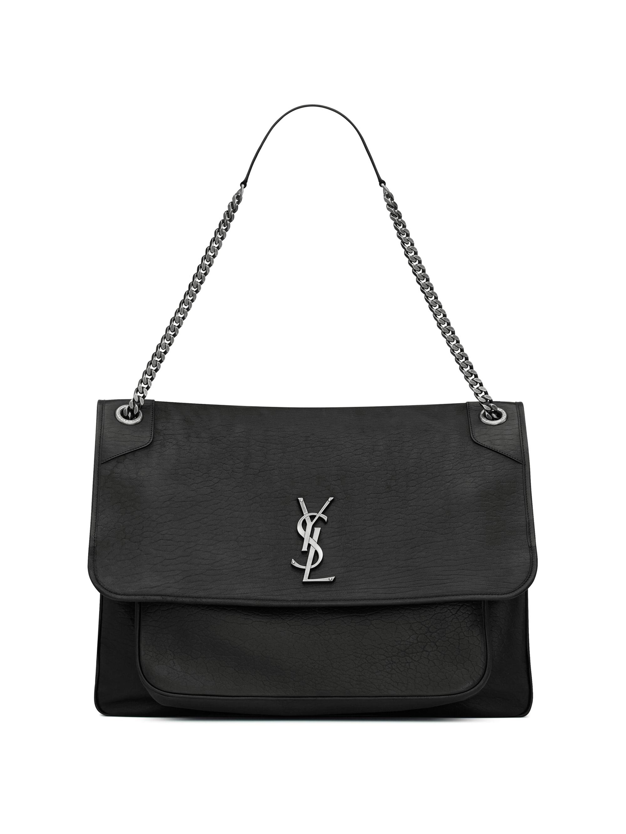 Saint Laurent Women's Niki Oversized in Grained Lambskin - Black