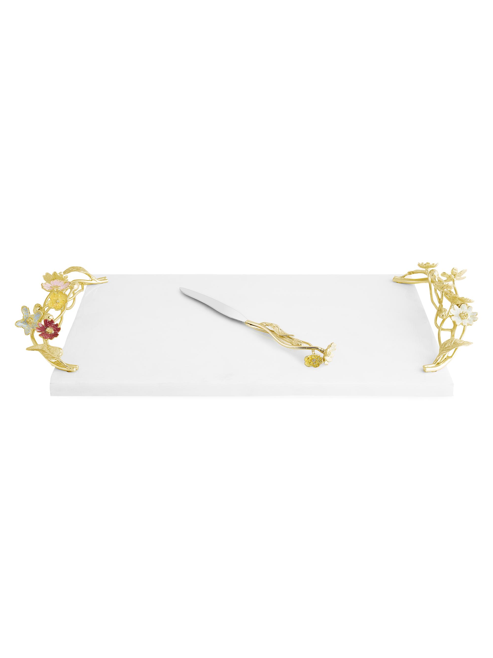 Michael Aram Wildflowers Cheeseboard & Knife