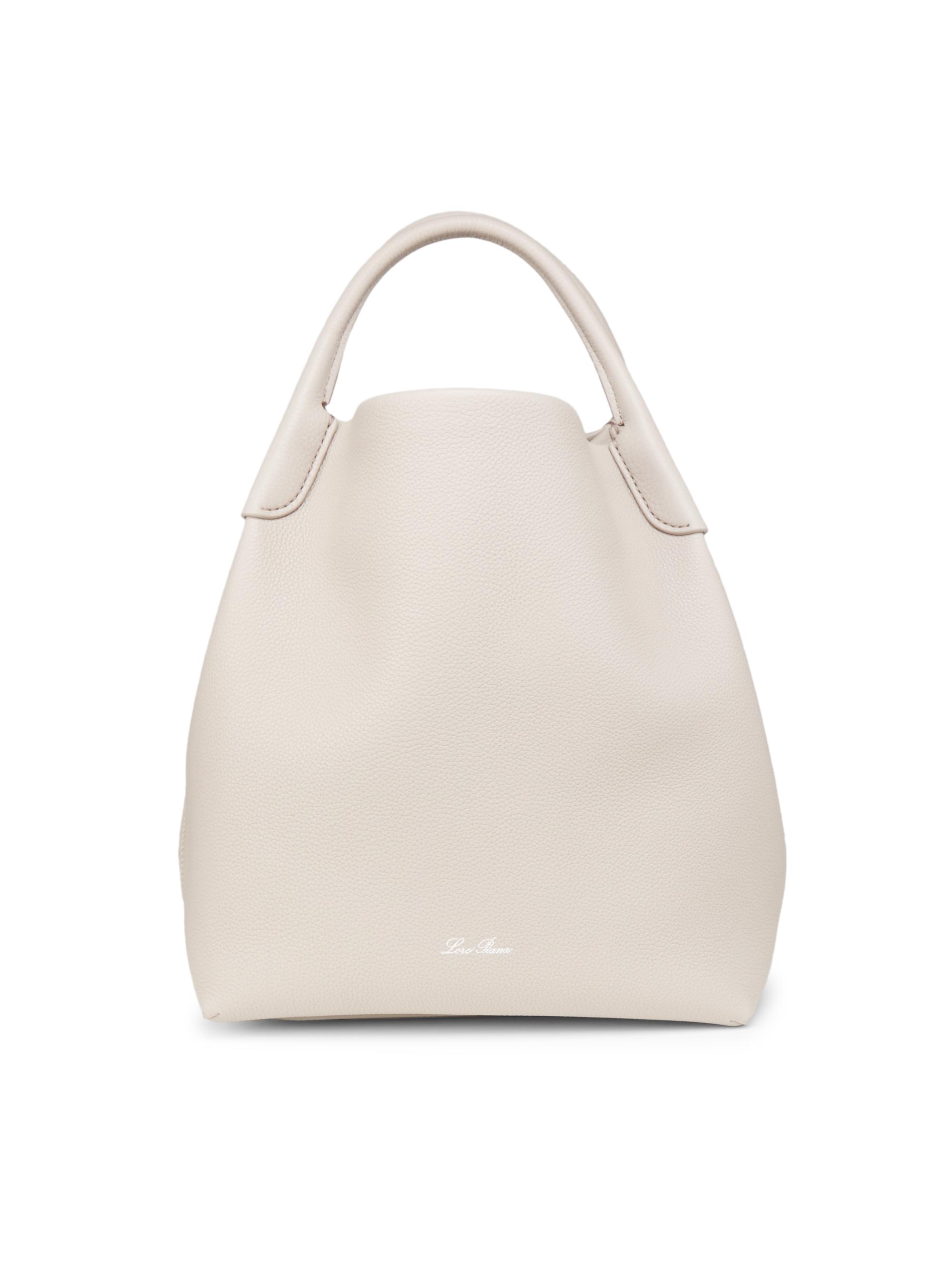 Loro Piana Women's Bale Leather Top Handle Bag - Dust Stone