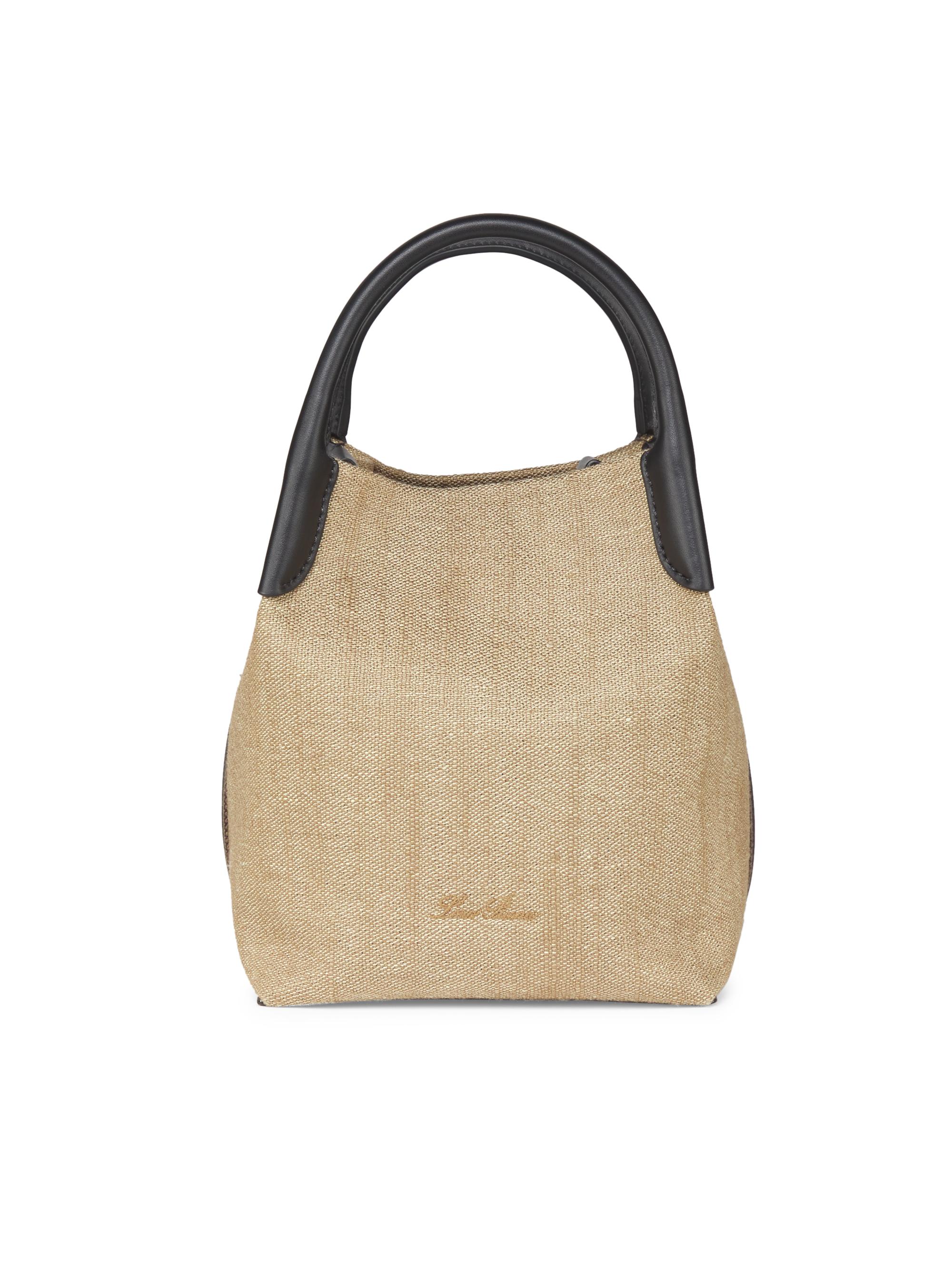 Loro Piana Women's  Bale Rustic Silk Top Handle Bag - Black