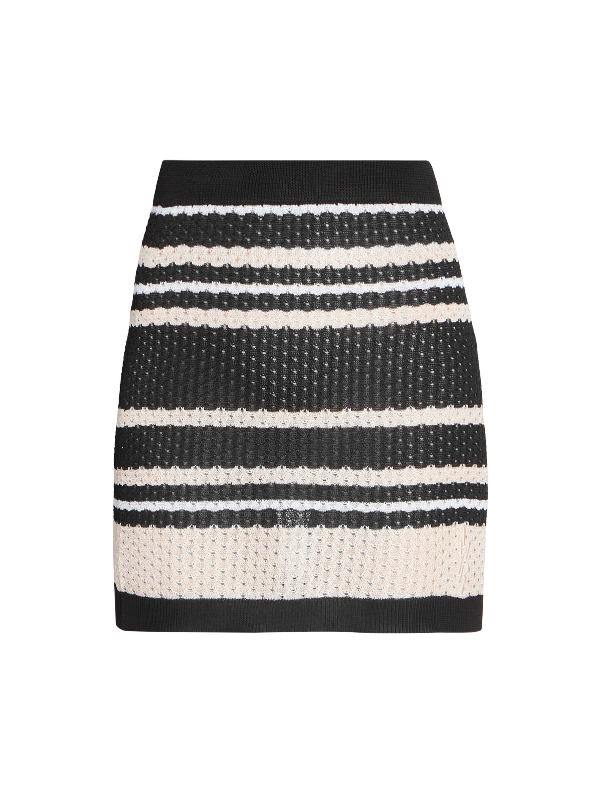 Amiri Women's Vertical  Stripe Skirt - Black