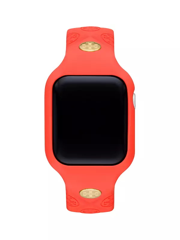 Shop Tory Burch T Monogram Silicone Apple Watch® Strap/20MM | Saks 