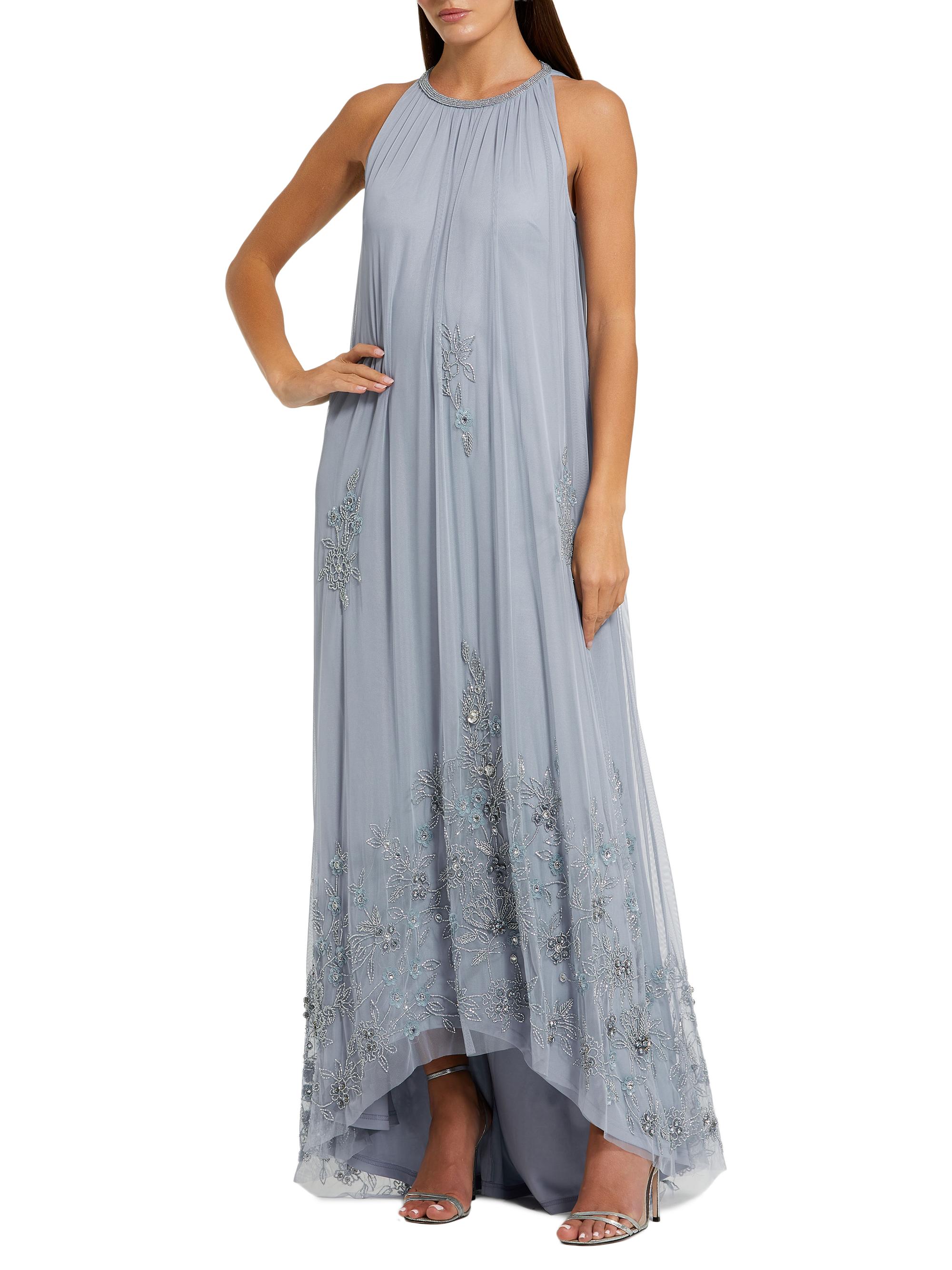 Mac Duggal Women's Embellished Tulle Trapeze Gown - Powder Blue