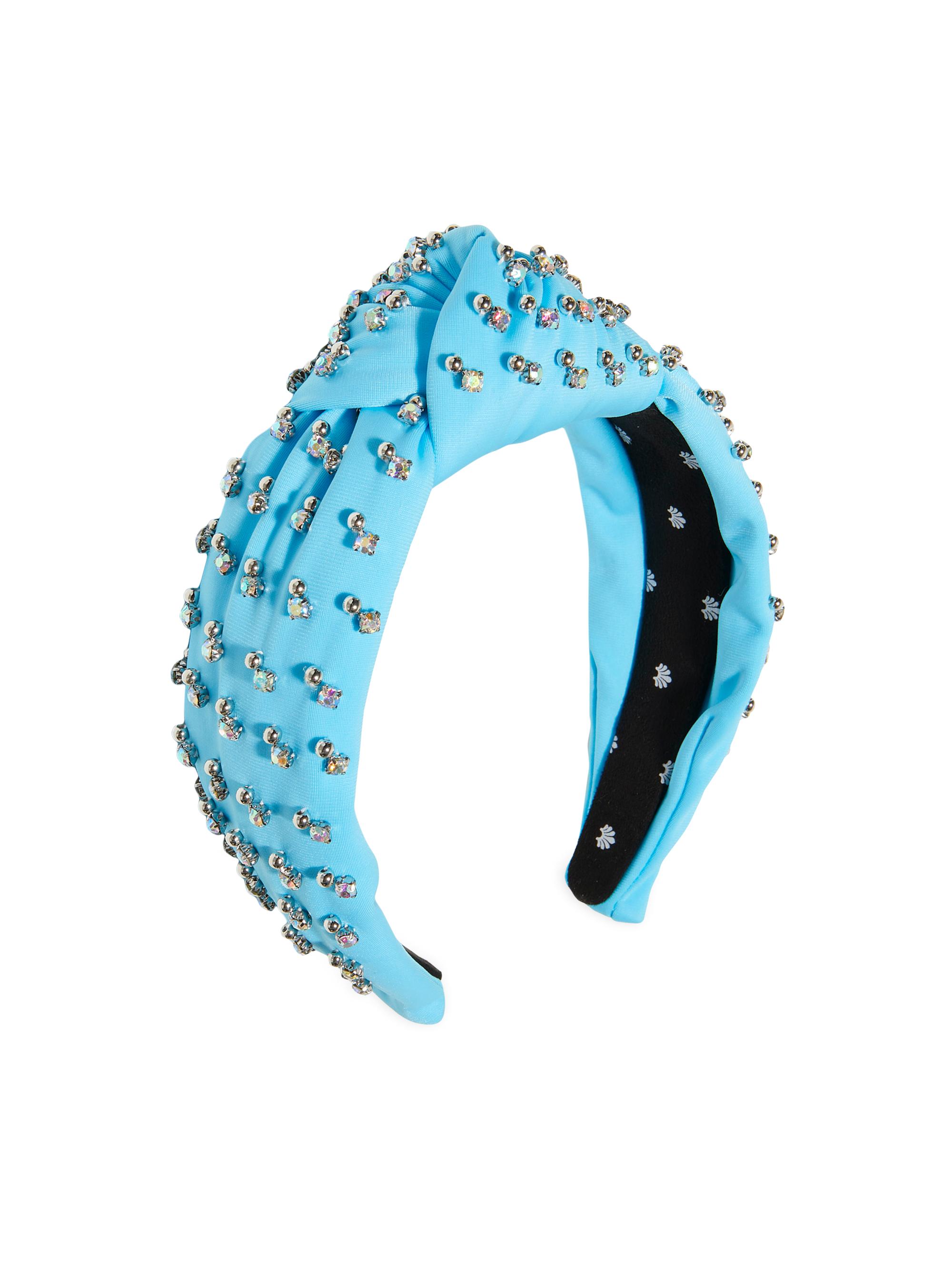 Lele Sadoughi Women's Crystal-Embellished Neoprene Knotted Headband - Sky