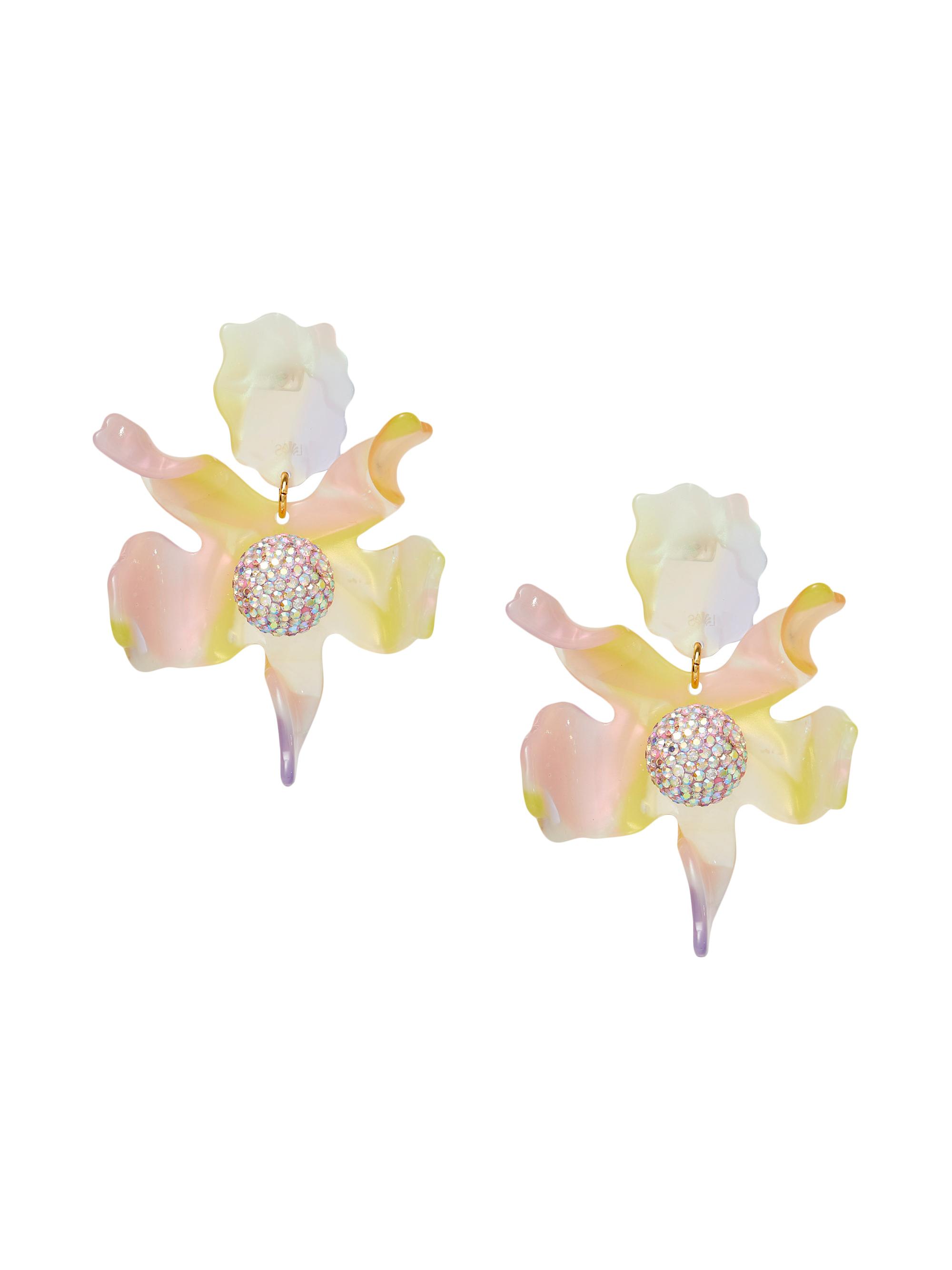 Lele Sadoughi Women's Lily Acetate & Crystal Earrings - Apricot Ombre