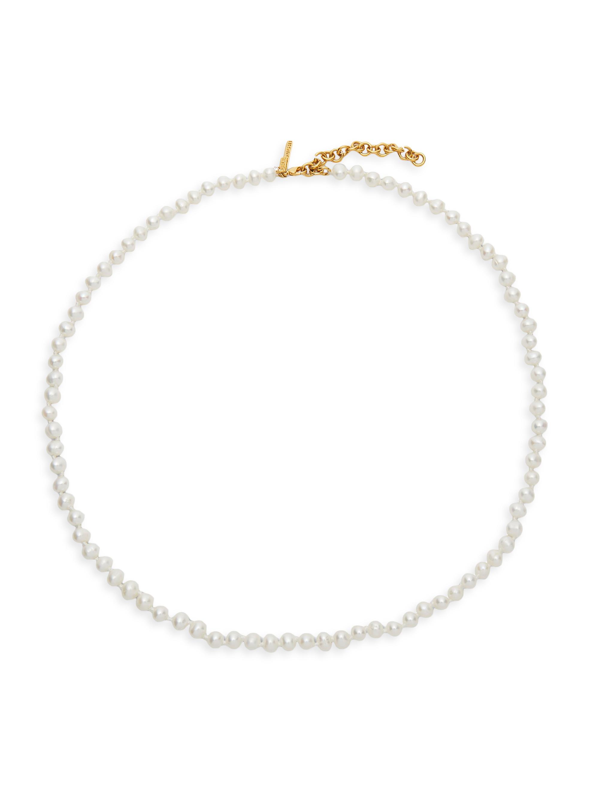 Lele Sadoughi Women's Matinee 14K-Gold-Plated & Imitation Pearl Necklace - Pearl
