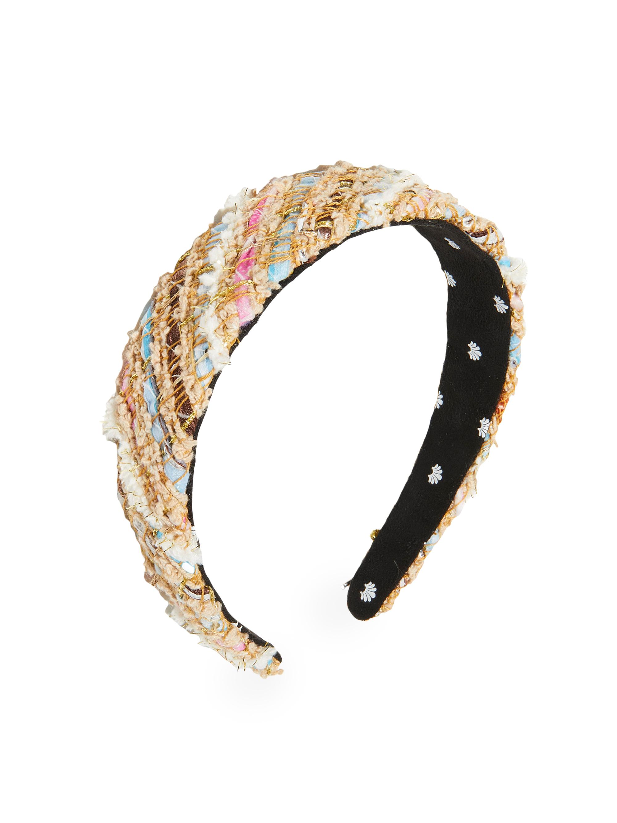 Lele Sadoughi Women's Bessette Tweed Headband - Playa Stripe