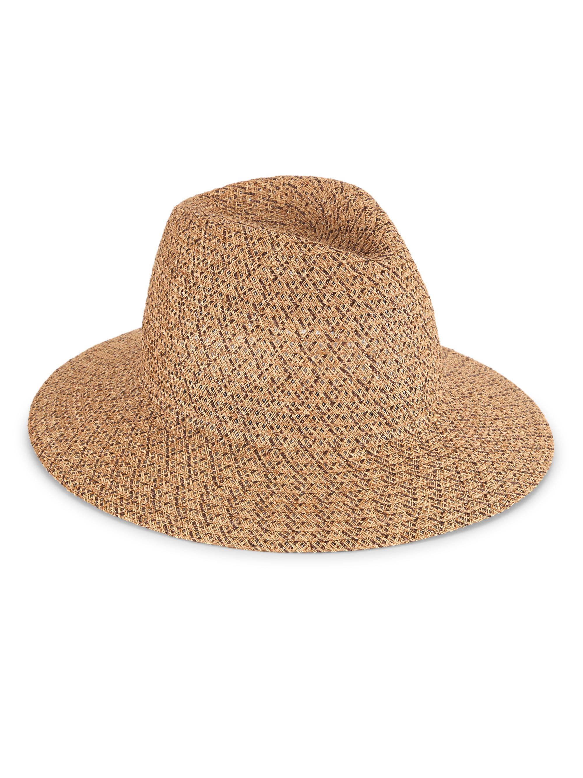 Eugenia Kim Women's Courtney Packable Straw Fedora - Camel Brown