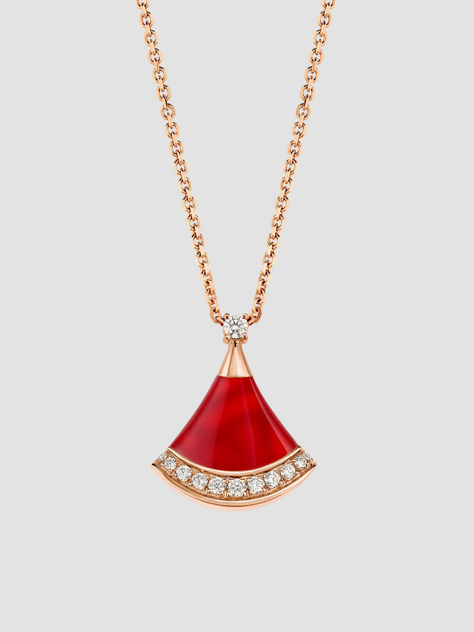 BVLGARI Divas' Dream 18K Rose Gold, Carnelian & 0.13 TCW Diamond