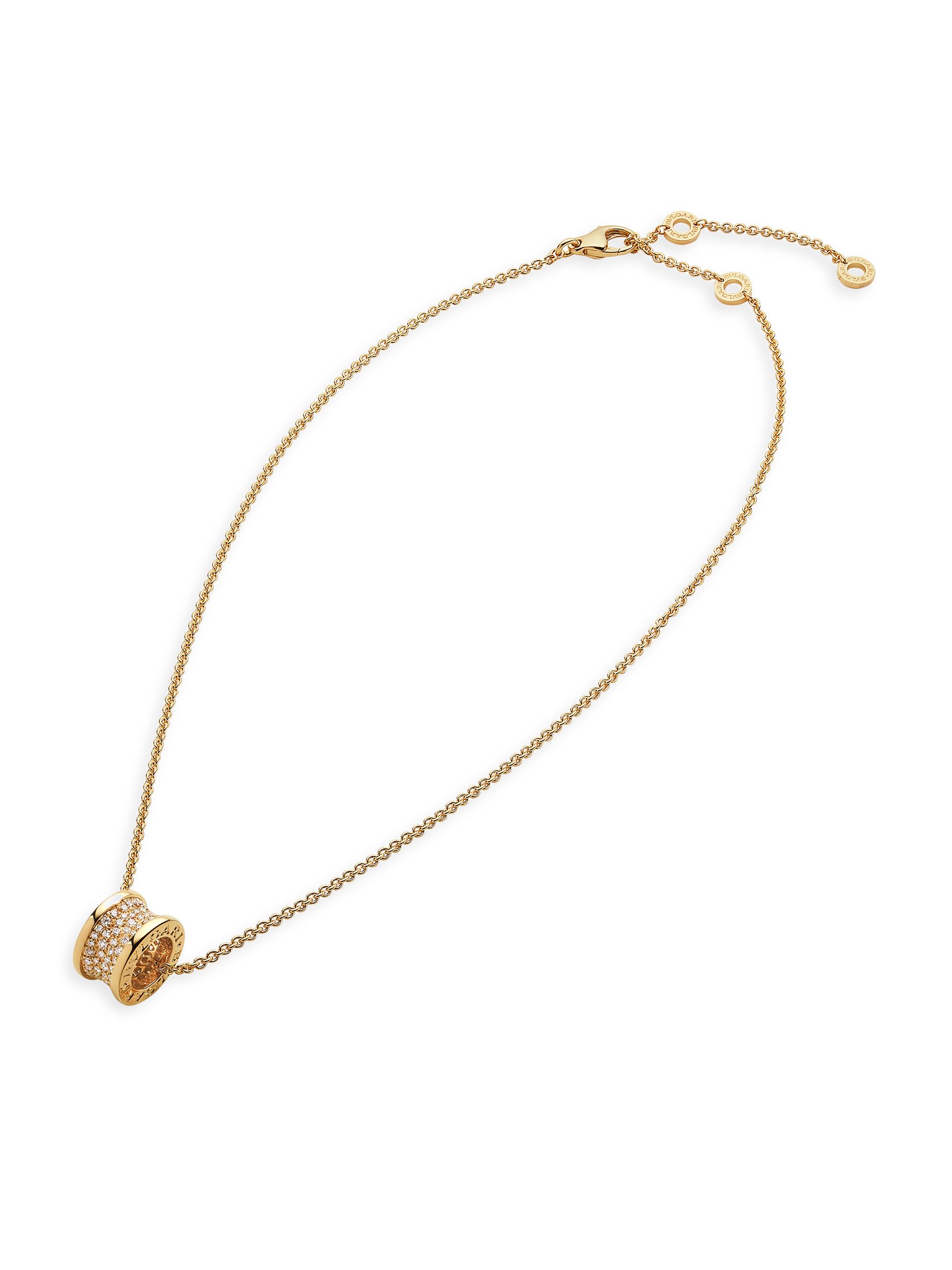 BVLGARI B.Zero1 18K Yellow Gold & 0.41 TCW Diamond Pendant