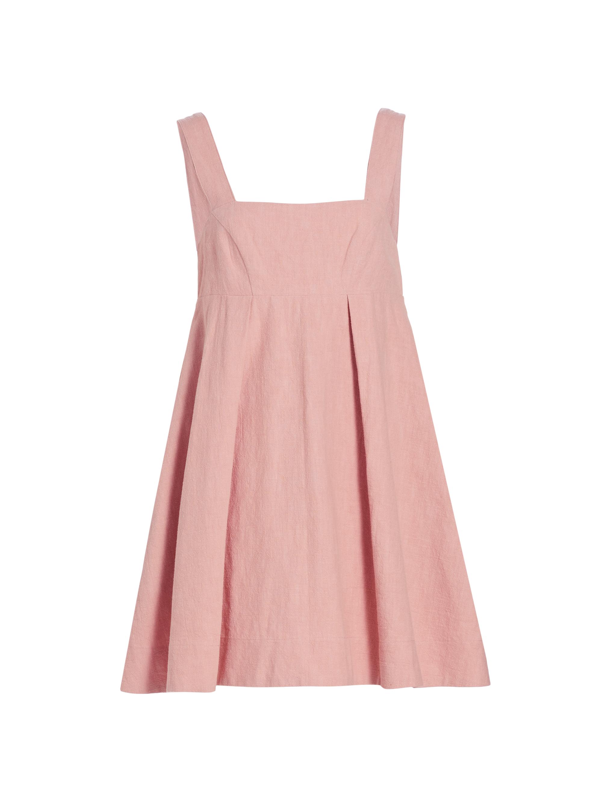 En Saison Women's Macey Smocked Linen Minidress - Blush
