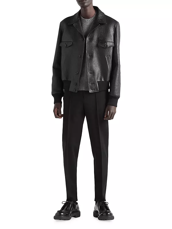 Shop Prada Nappa Leather Jacket | Saks Fifth Avenue