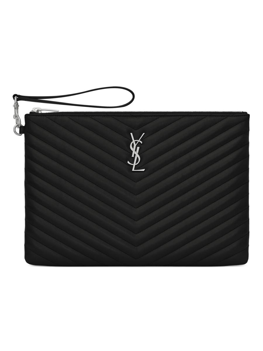 Saint Laurent Women Cassandre Matelassé Leather Tablet Pouch