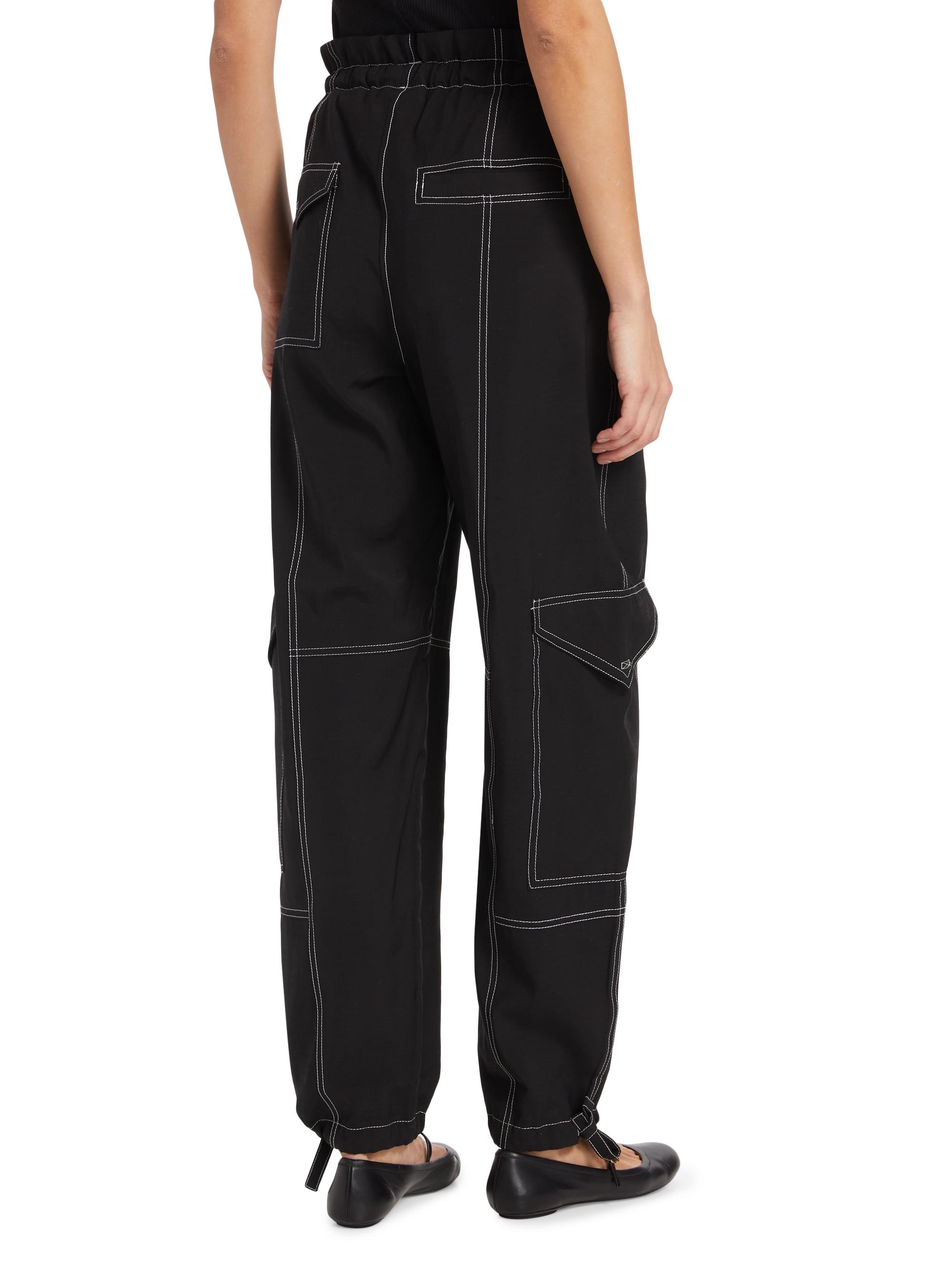 Ganni Wide-Leg Drawstring Cargo Pants | Saks Fifth Avenue