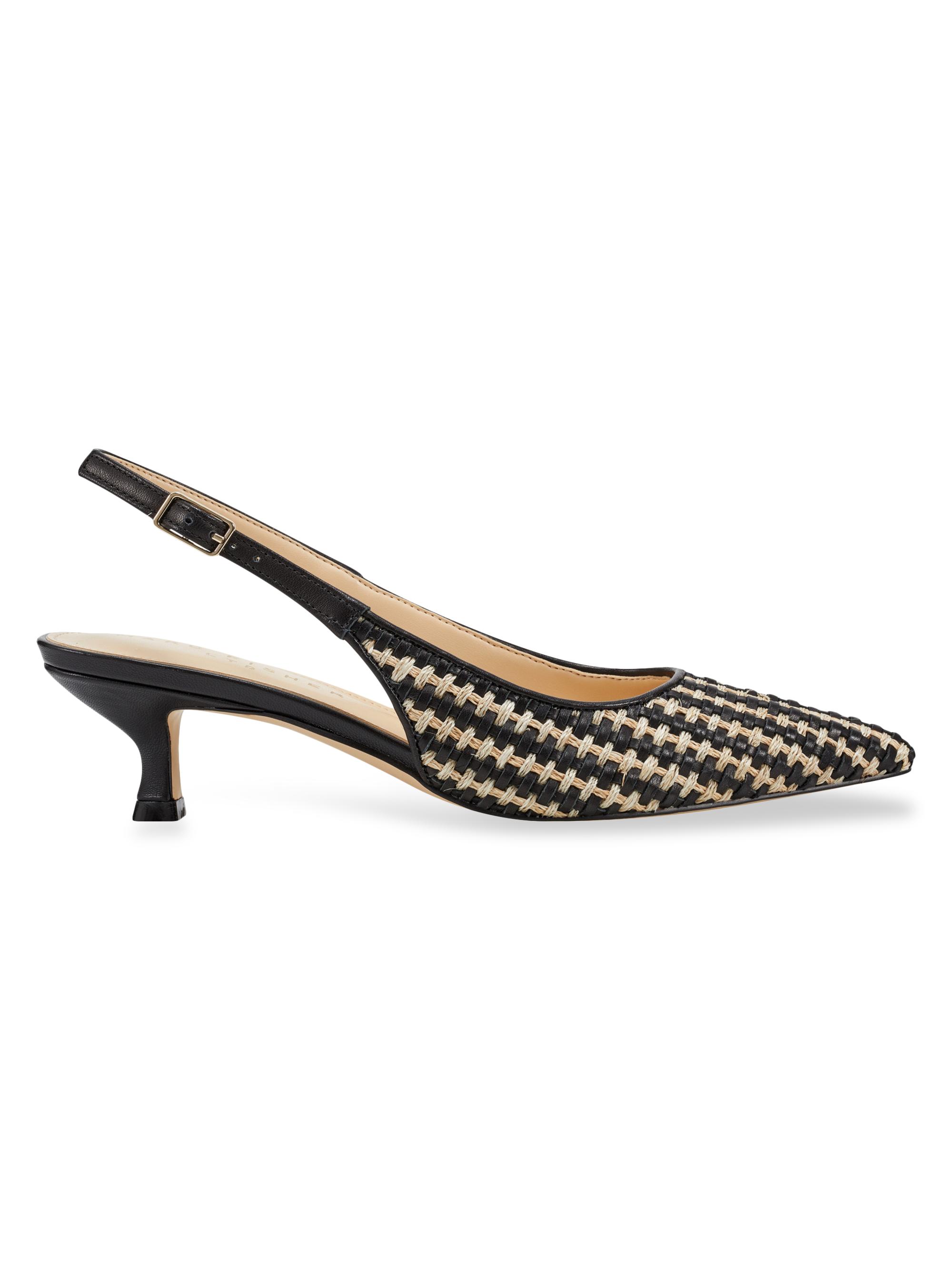 Marc Fisher LTD Women's Textile & Leather Slingback Pumps - Black