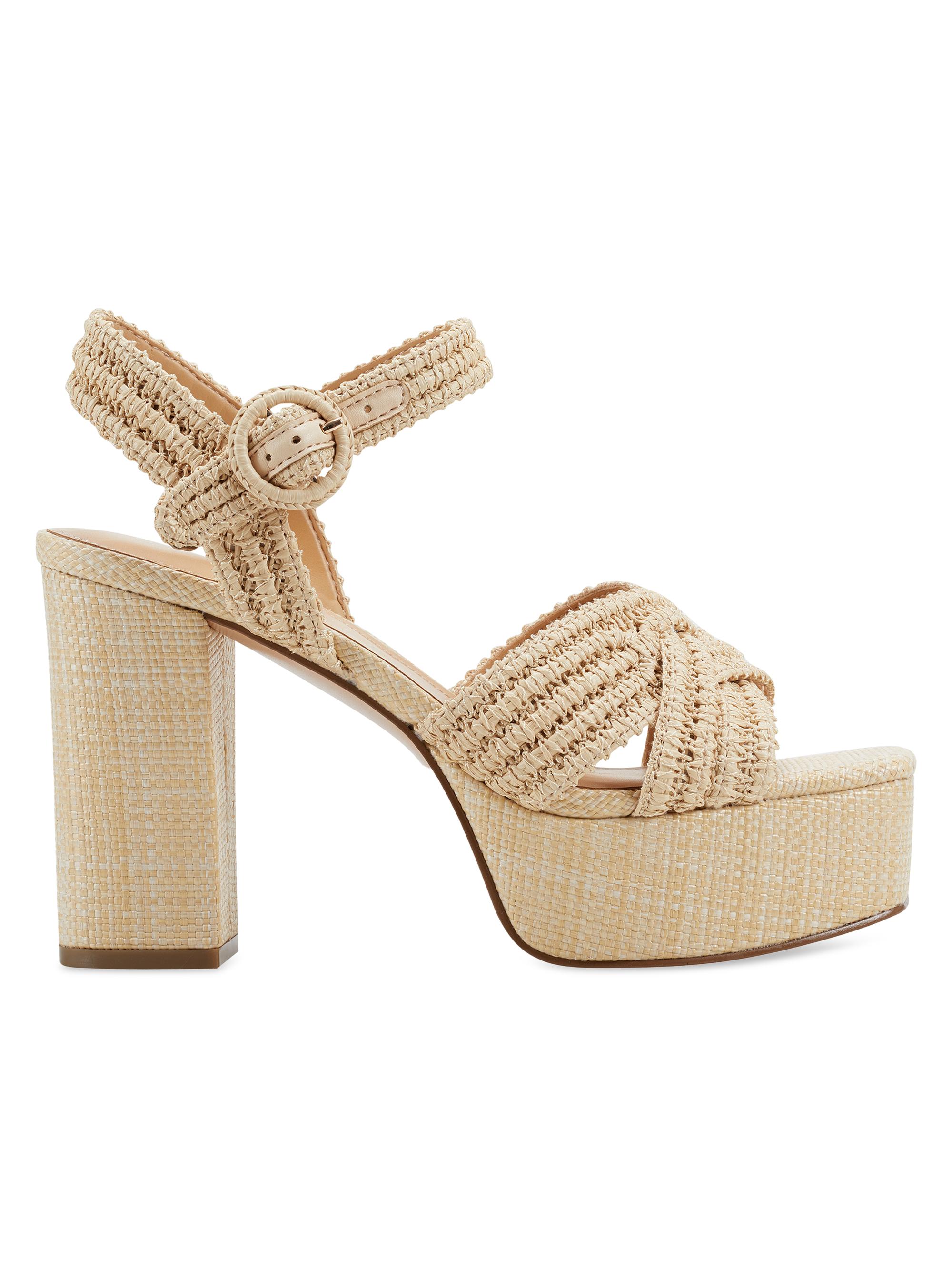 Marc Fisher LTD Women's 100MM Platform Sandals - Light Natural