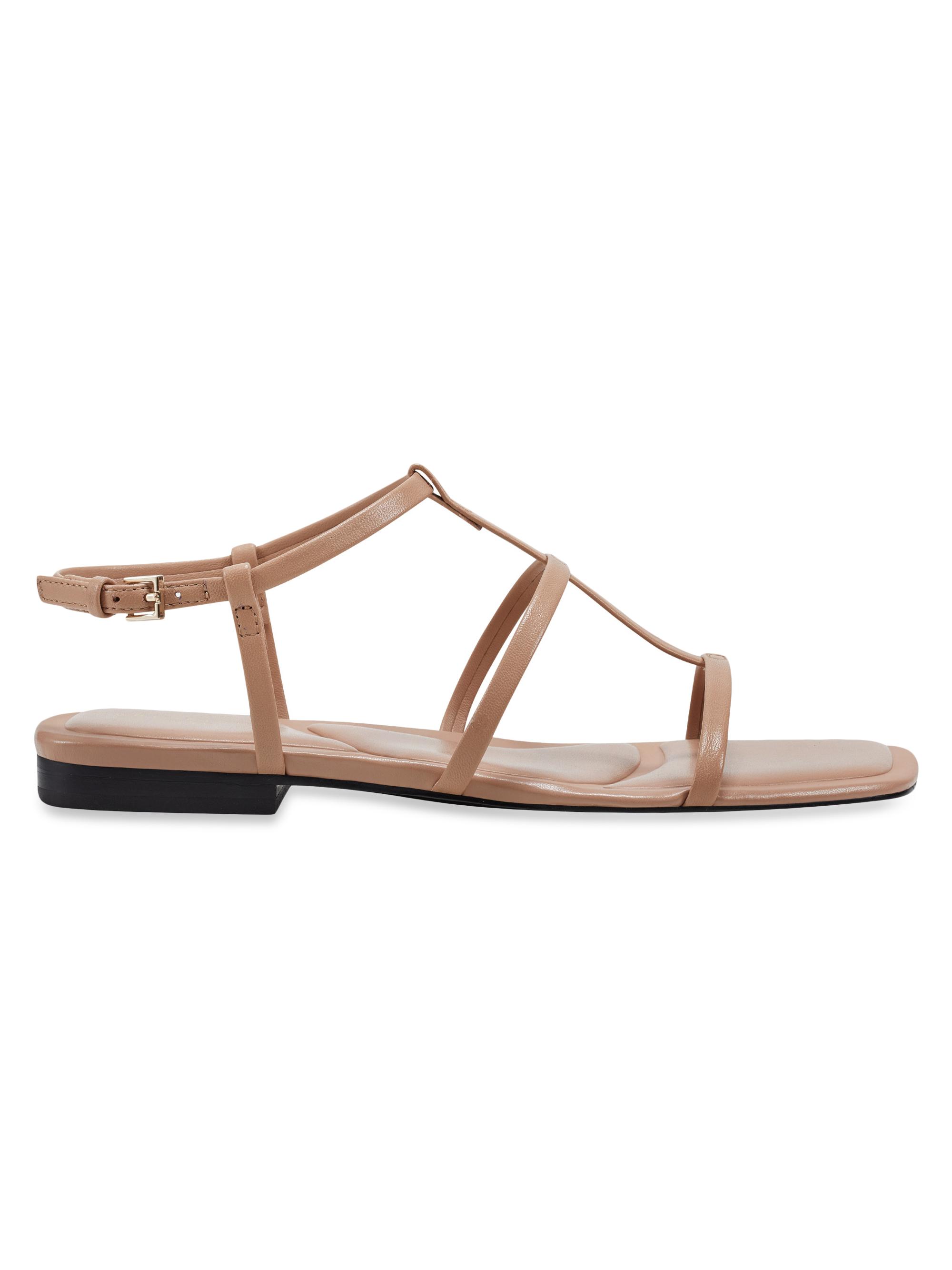 Marc Fisher LTD Women's Marris Caged Leather Sandals - Medium Natural