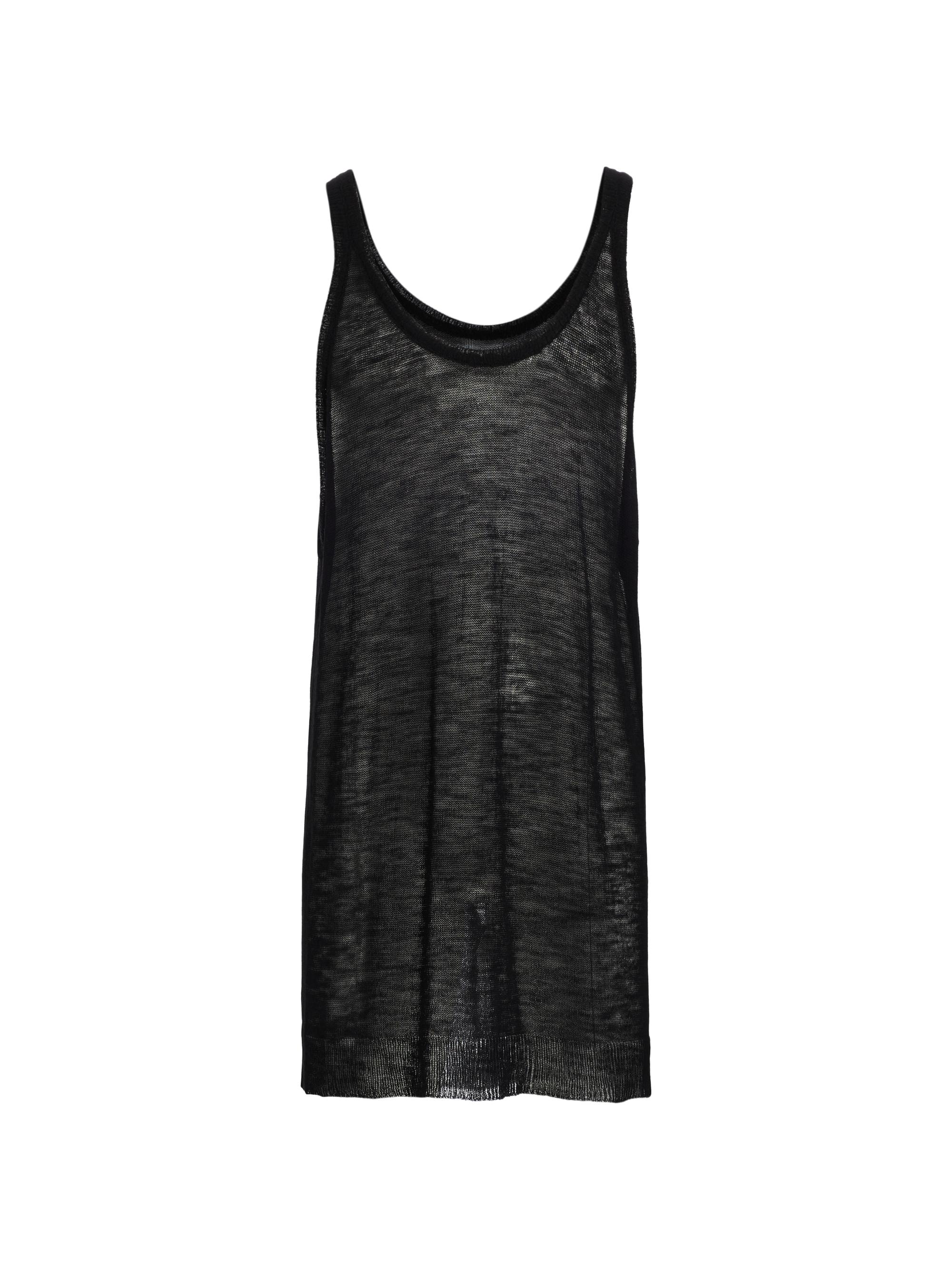 Rick Owens Men's Wool Tank Top - Black