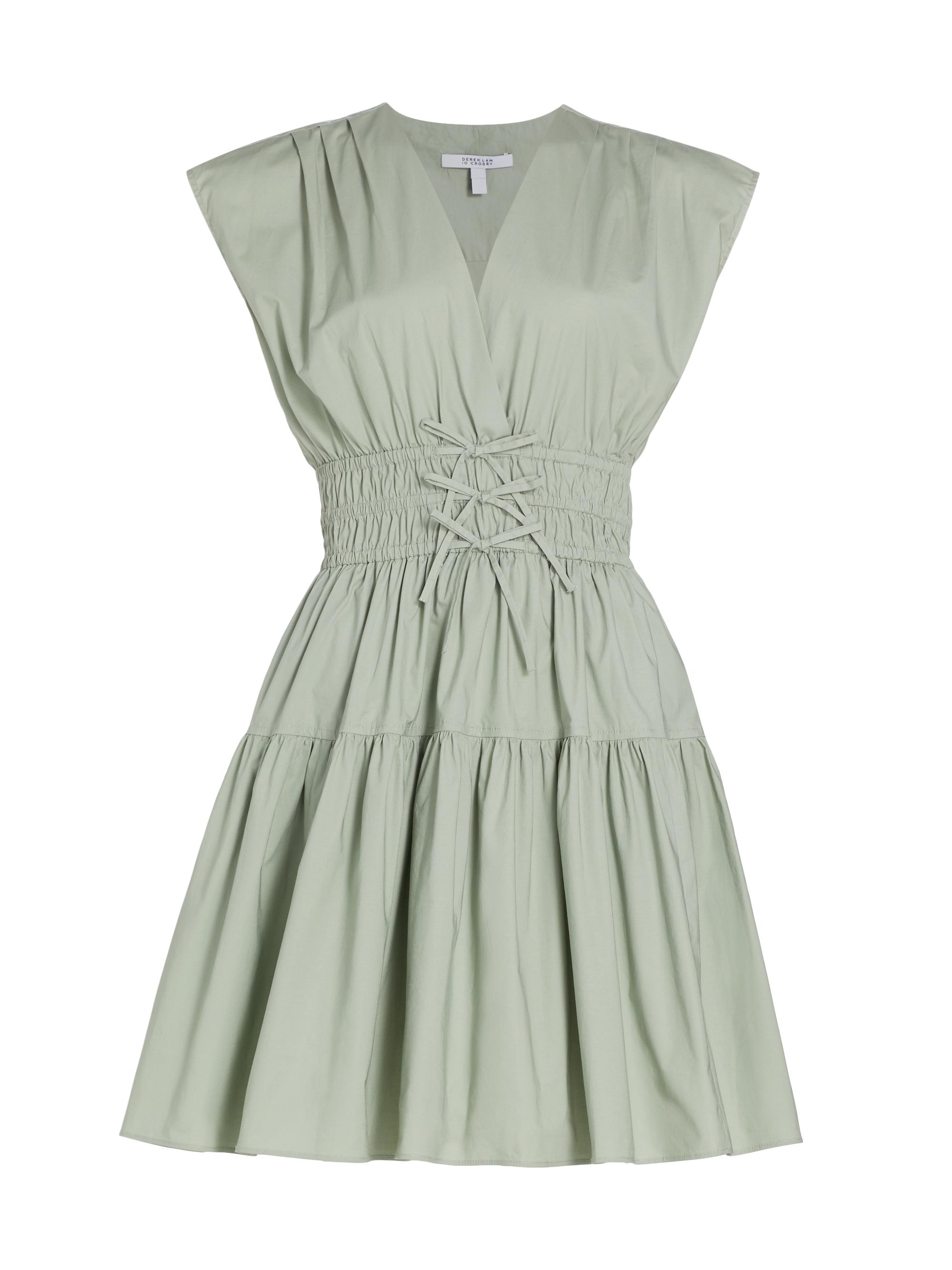 Derek Lam 10 Crosby Women's Tora Smocked Minidress - Sage