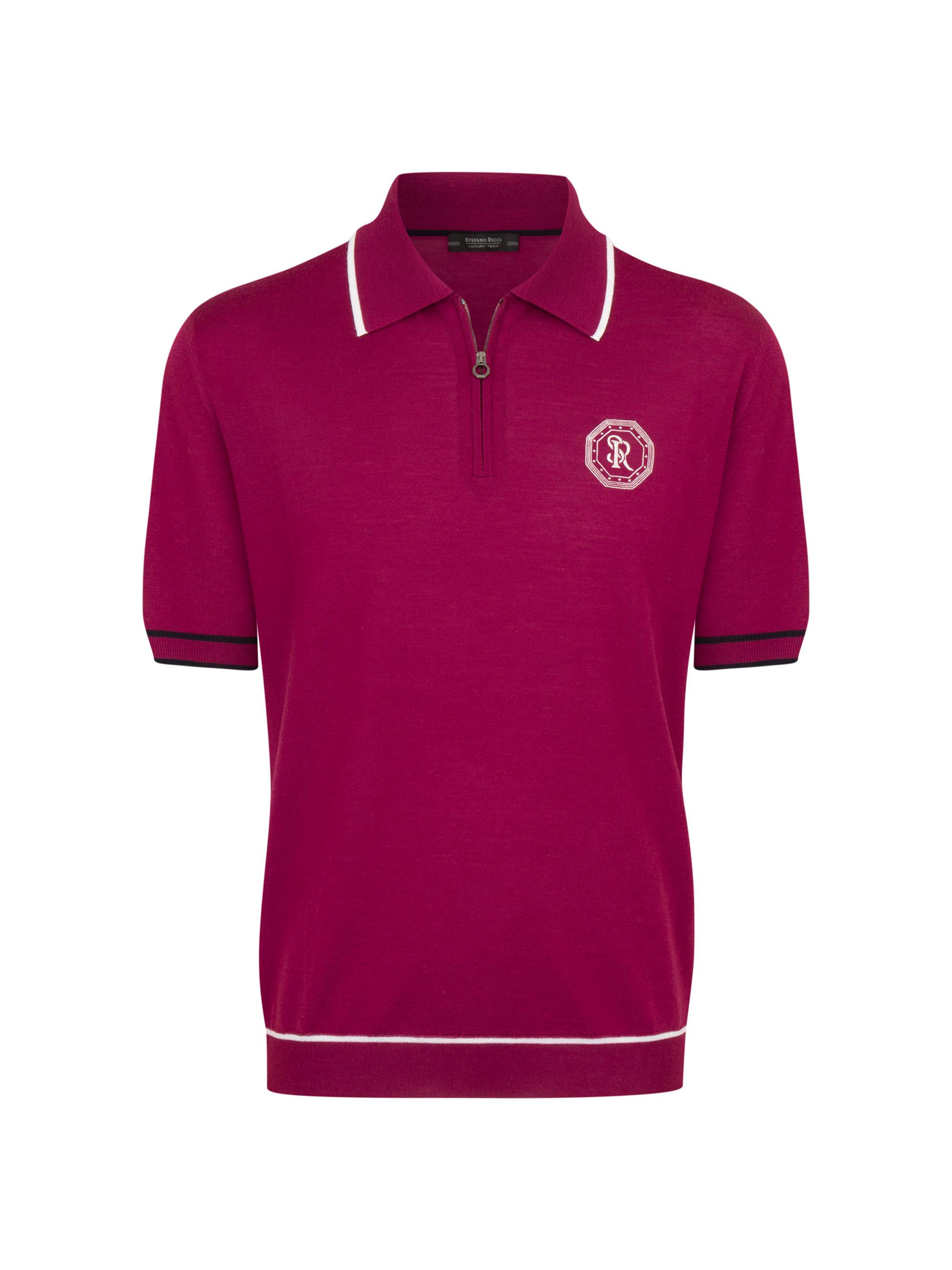 Stefano Ricci Men's Zip Polo Shirt - Red