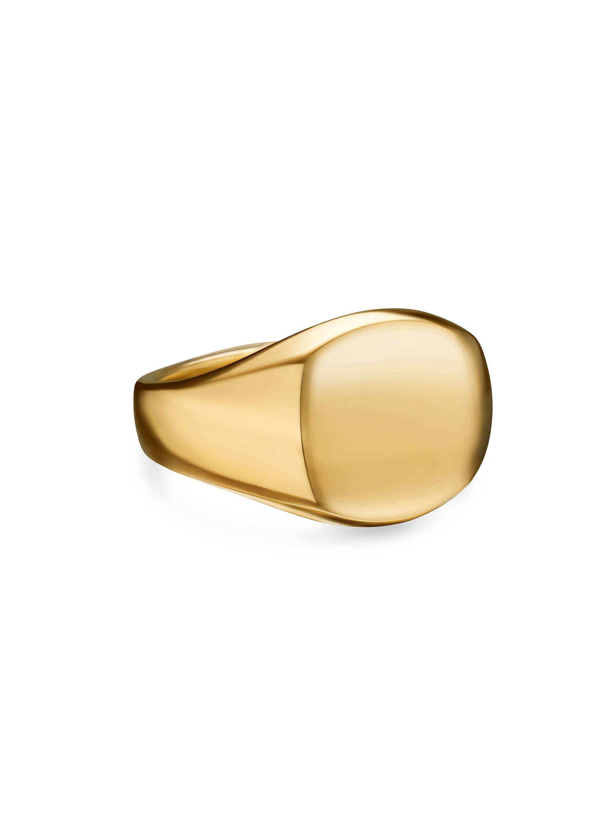 David Yurman Men's Streamline Pinky Ring in 18K Yellow Gold - Gold