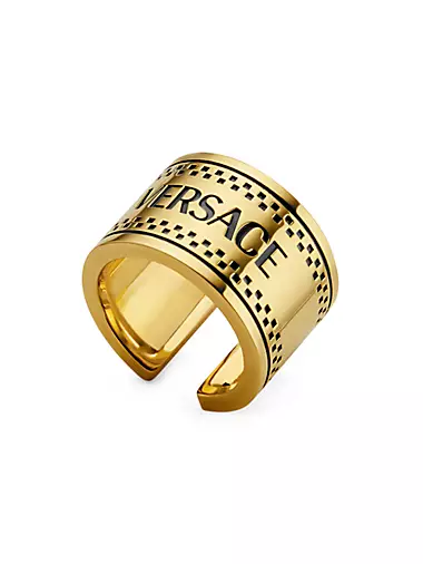 Goldtone Logo Ring