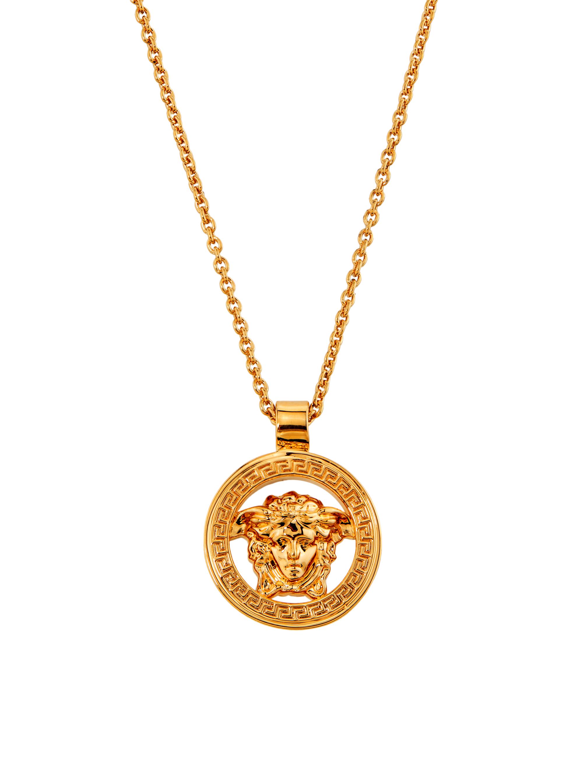 Versace Women's Silvertone Medusa Pendant Necklace -  Gold