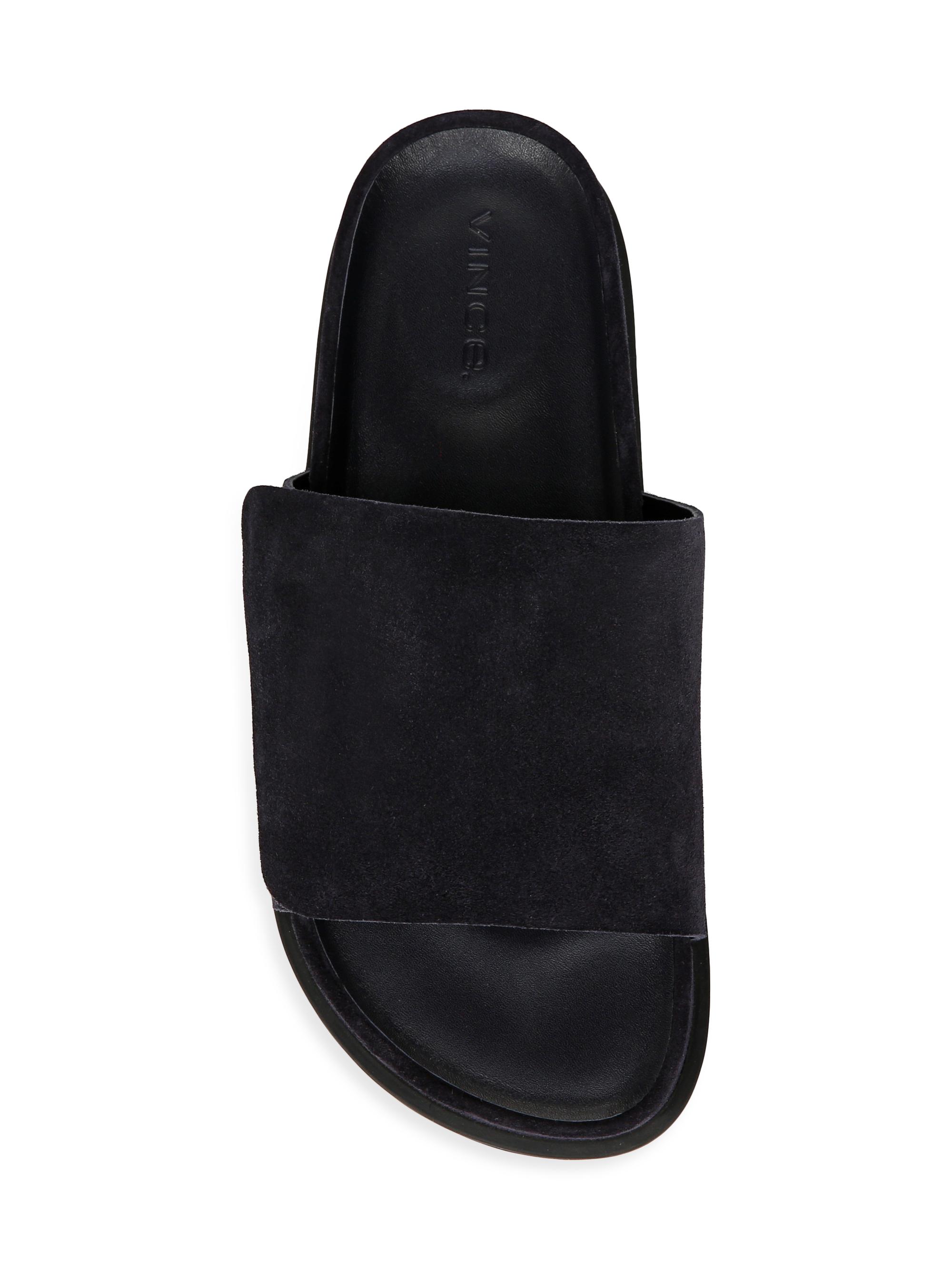 Vince Del Rey Suede Slide Sandals | Saks Fifth Avenue display picture 3