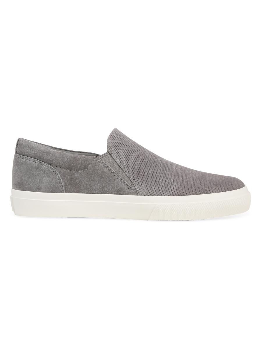 Vince Fletcher Perforated Suede Slip-On Sneakers | Saks Fifth Avenue