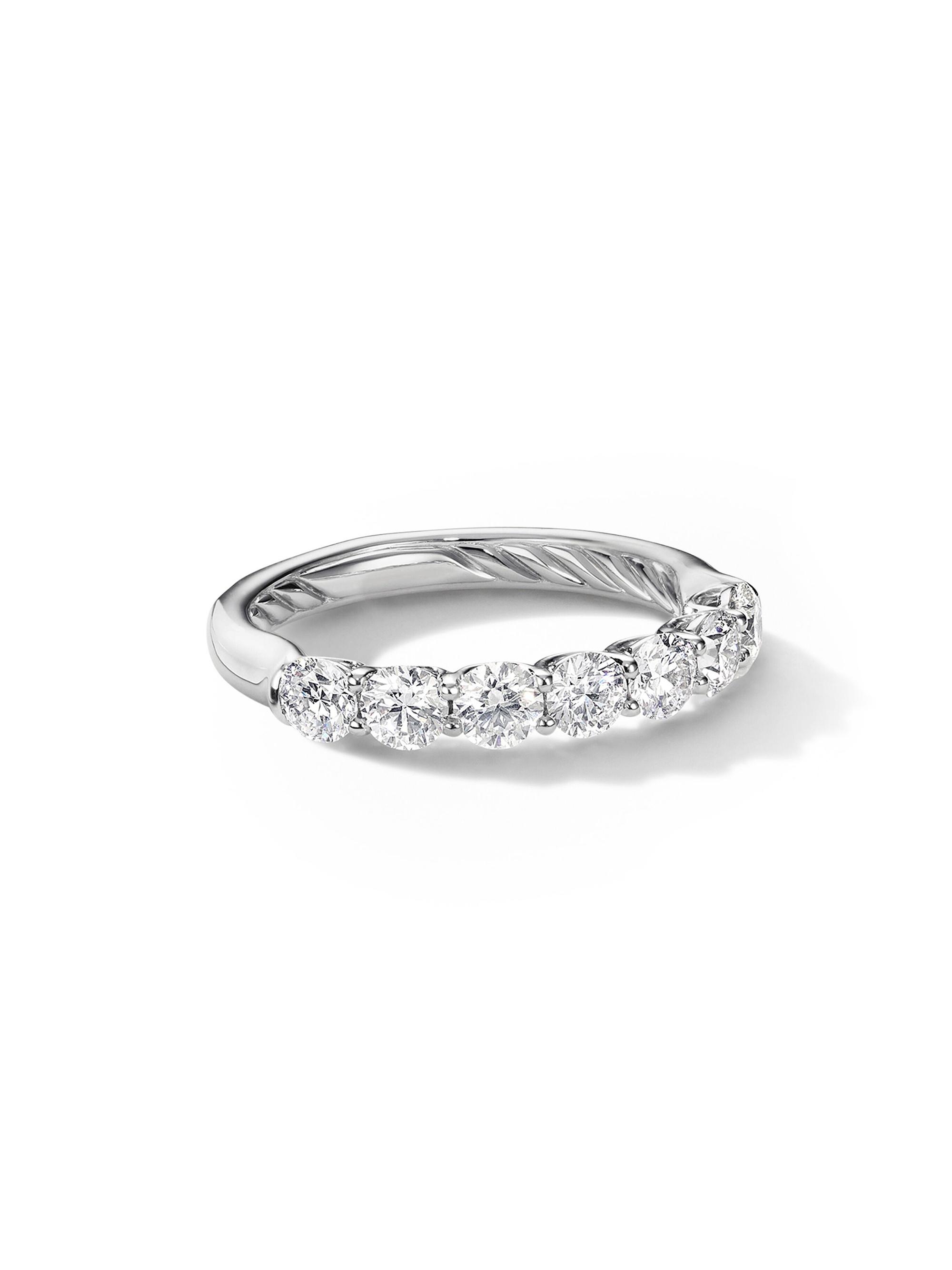 David Yurman Women's DY Eden Partway Band Ring in Platinum - Silver