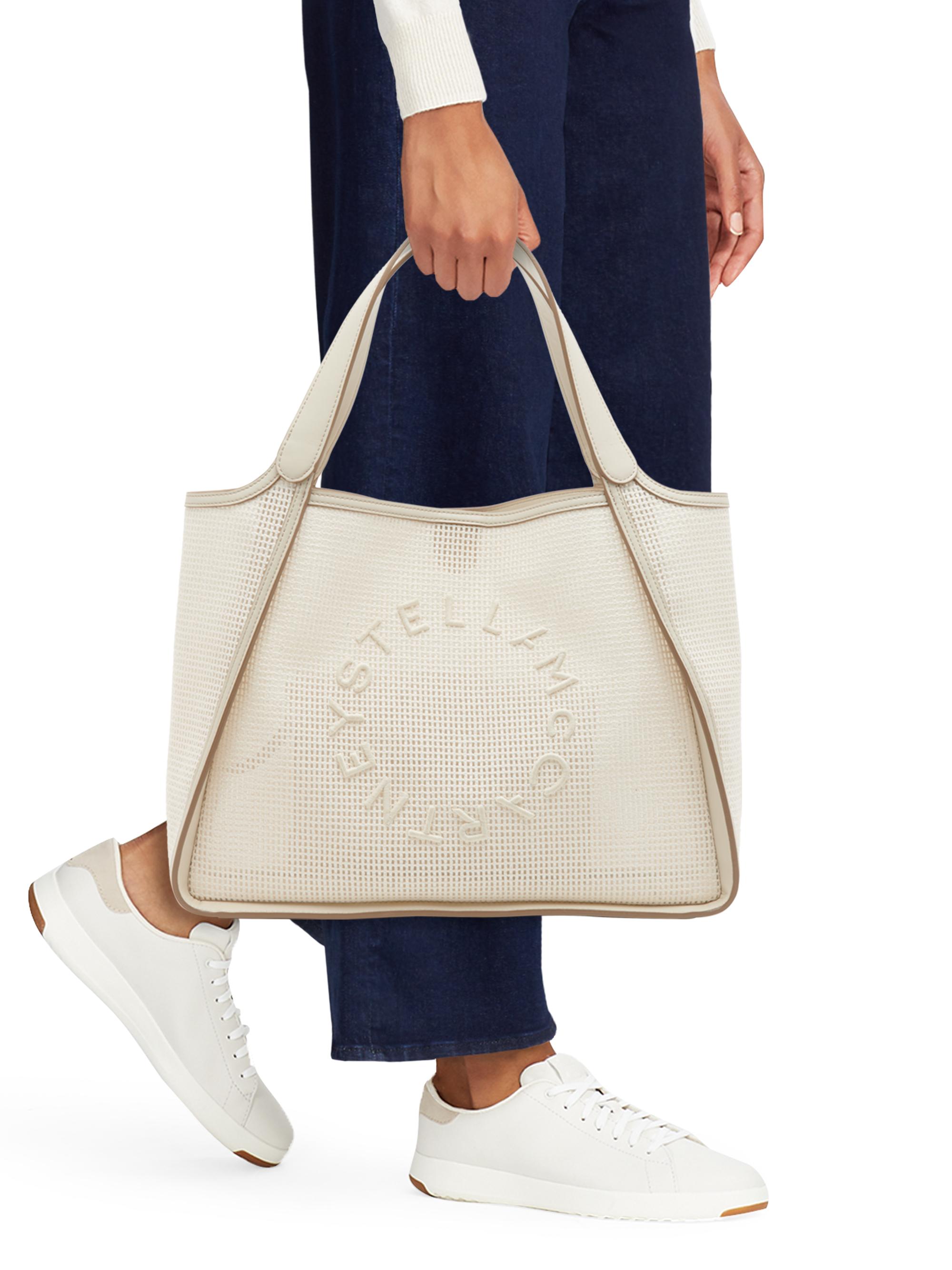 Shop Stella McCartney Logo Embroidered Mesh Tote Bag | Saks Fifth 
