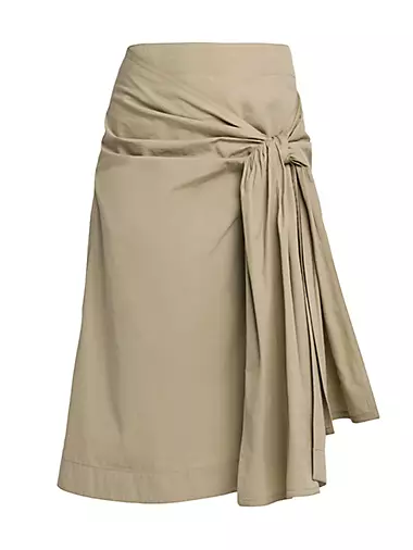 Canvas Knot Midi-Skirt