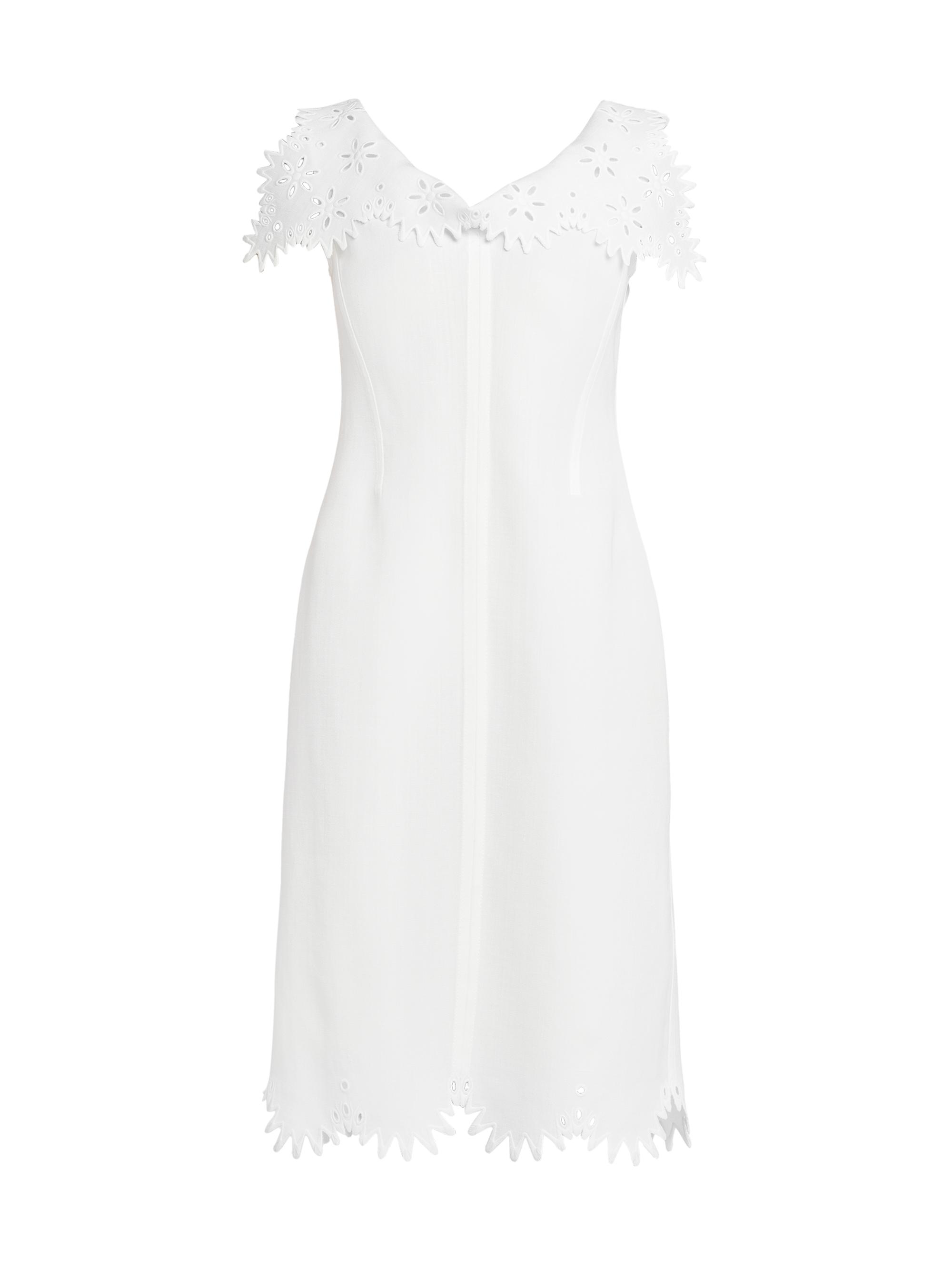 Bottega Veneta Women's Floral Cut-Out Midi-Dress - Chalk