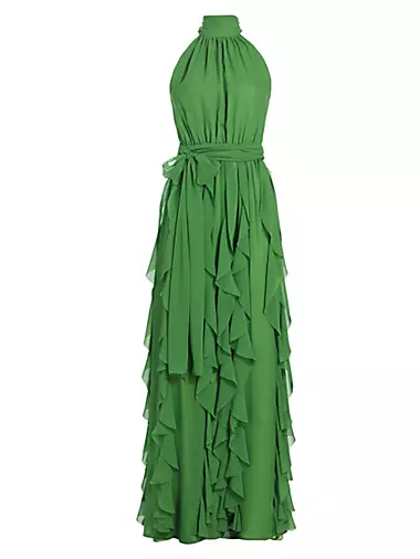 Saturna Draped Georgette Gown
