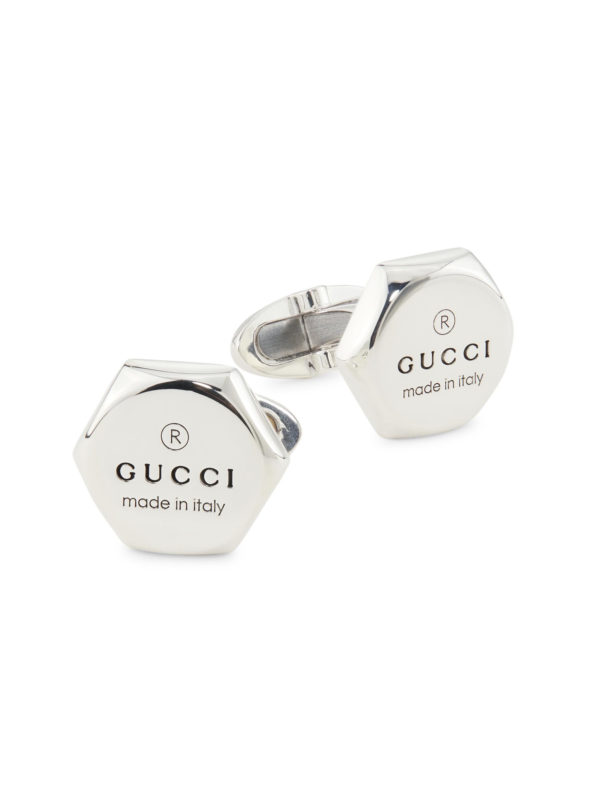 ごる蔵GUCCI Logo Black Patent Silver Gucci Brooch in the shape of a logo | Women's | Vitkac