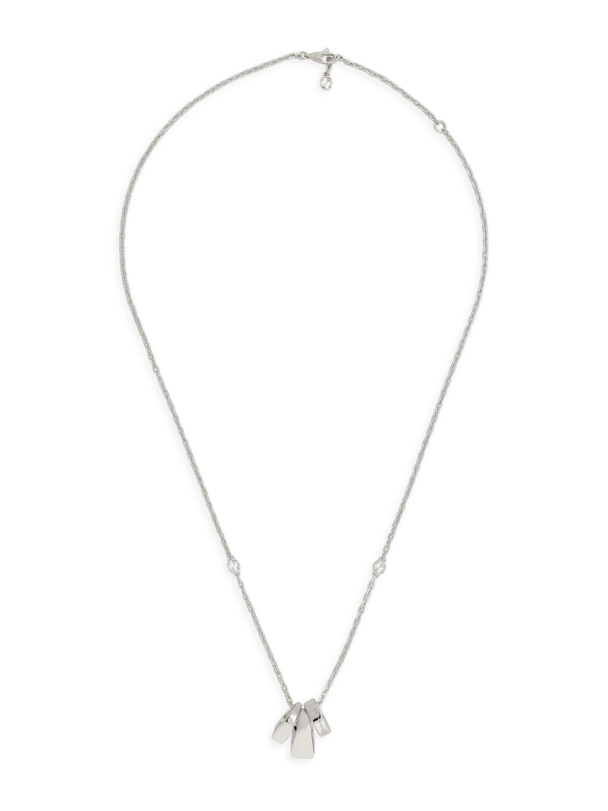 Gucci Men's  Tag Necklace - Silver