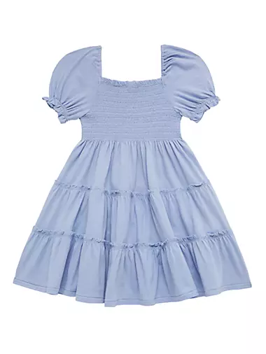 Little Girl's & Girl's Smocked Puff-Sleeve Dress