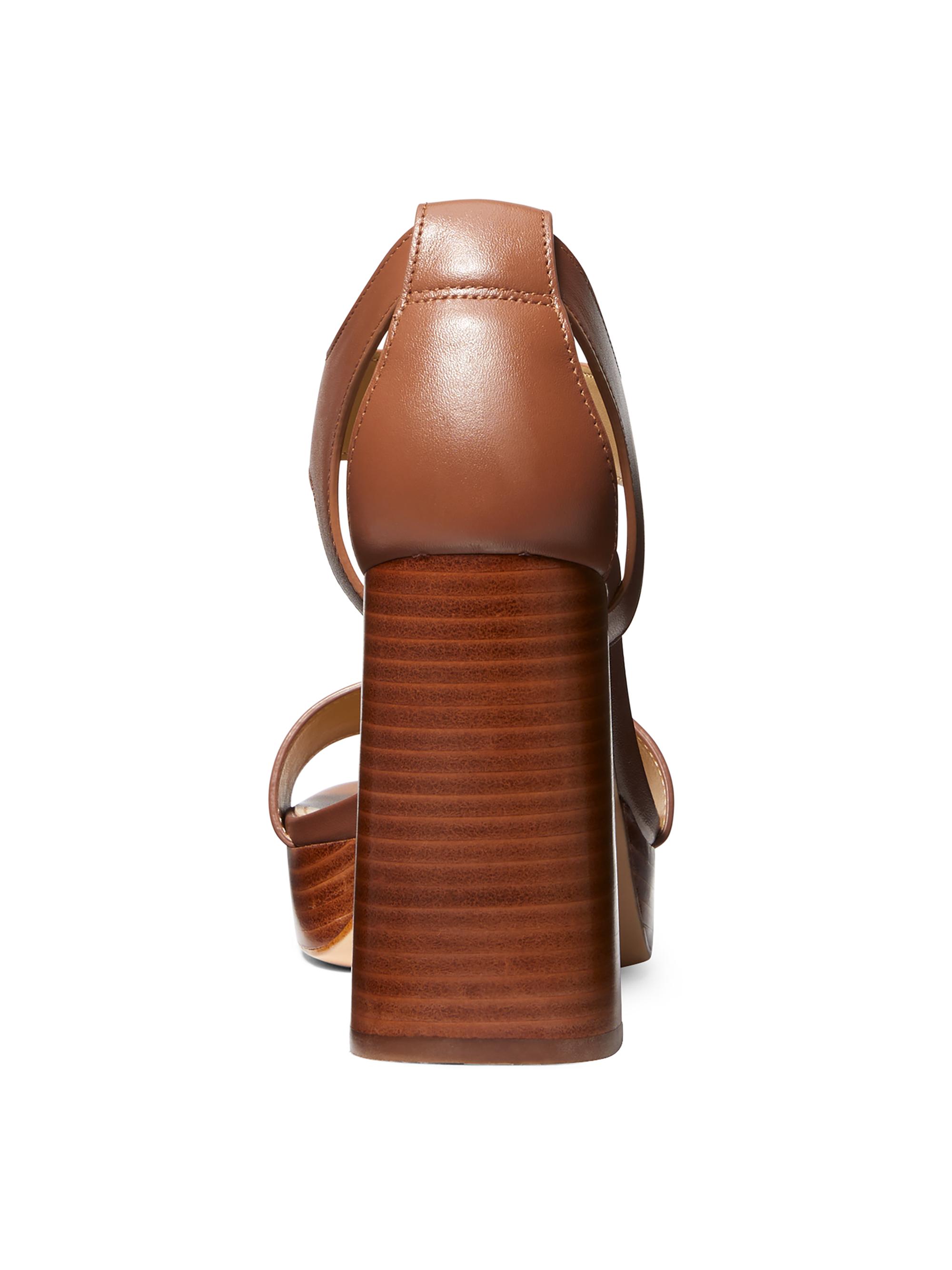 MICHAEL KORS BERKLEY ブラウンレザーサンダル MICHAEL Michael Kors Berkley 100MM Leather Sandals | Saks Fifth Avenue