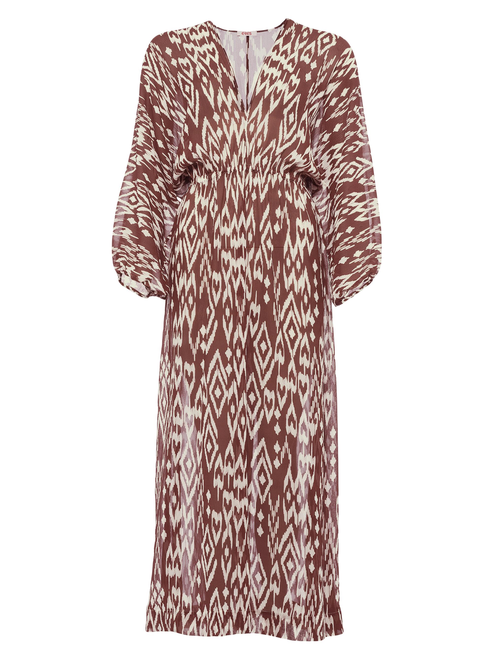 ERES Women's Sky Ikat-Inspired Silk Maxi Dress - Imprime Wind Coffee