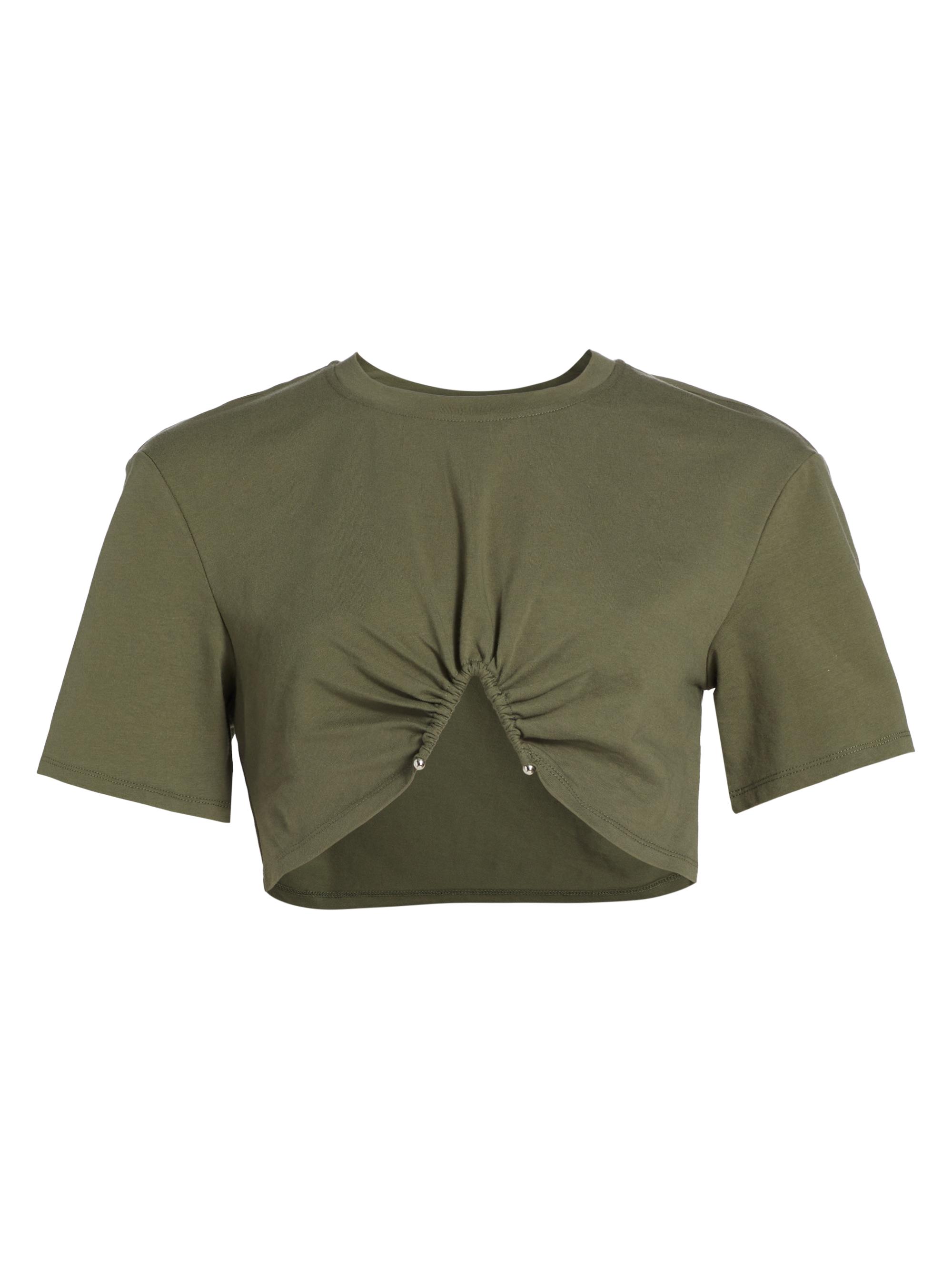 Ronny Kobo Women's Elivra Cotton Crop Top - Army
