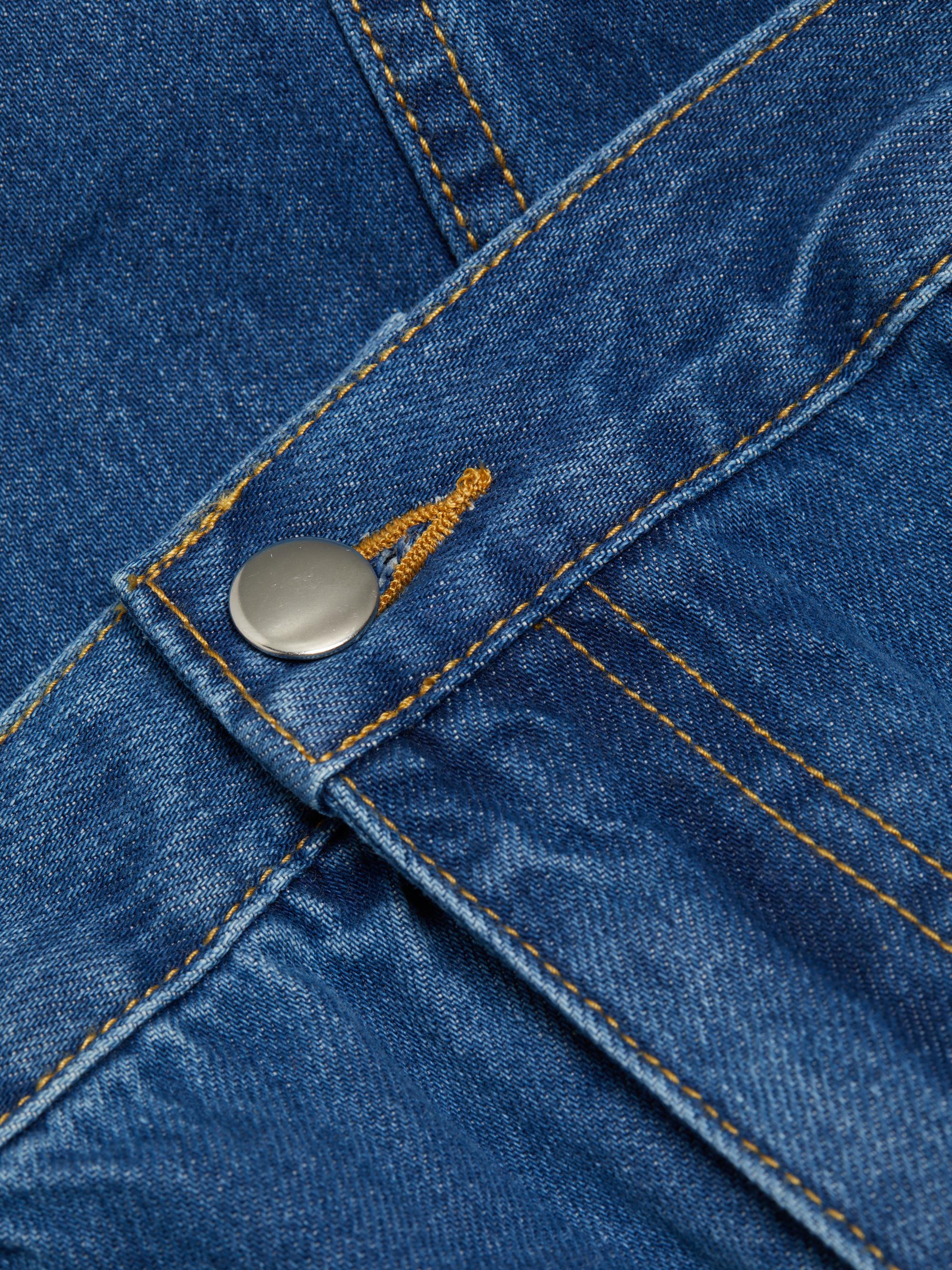 Ronny Kobo Leopol Denim Strapless Maxi Dress | Saks Fifth Avenue