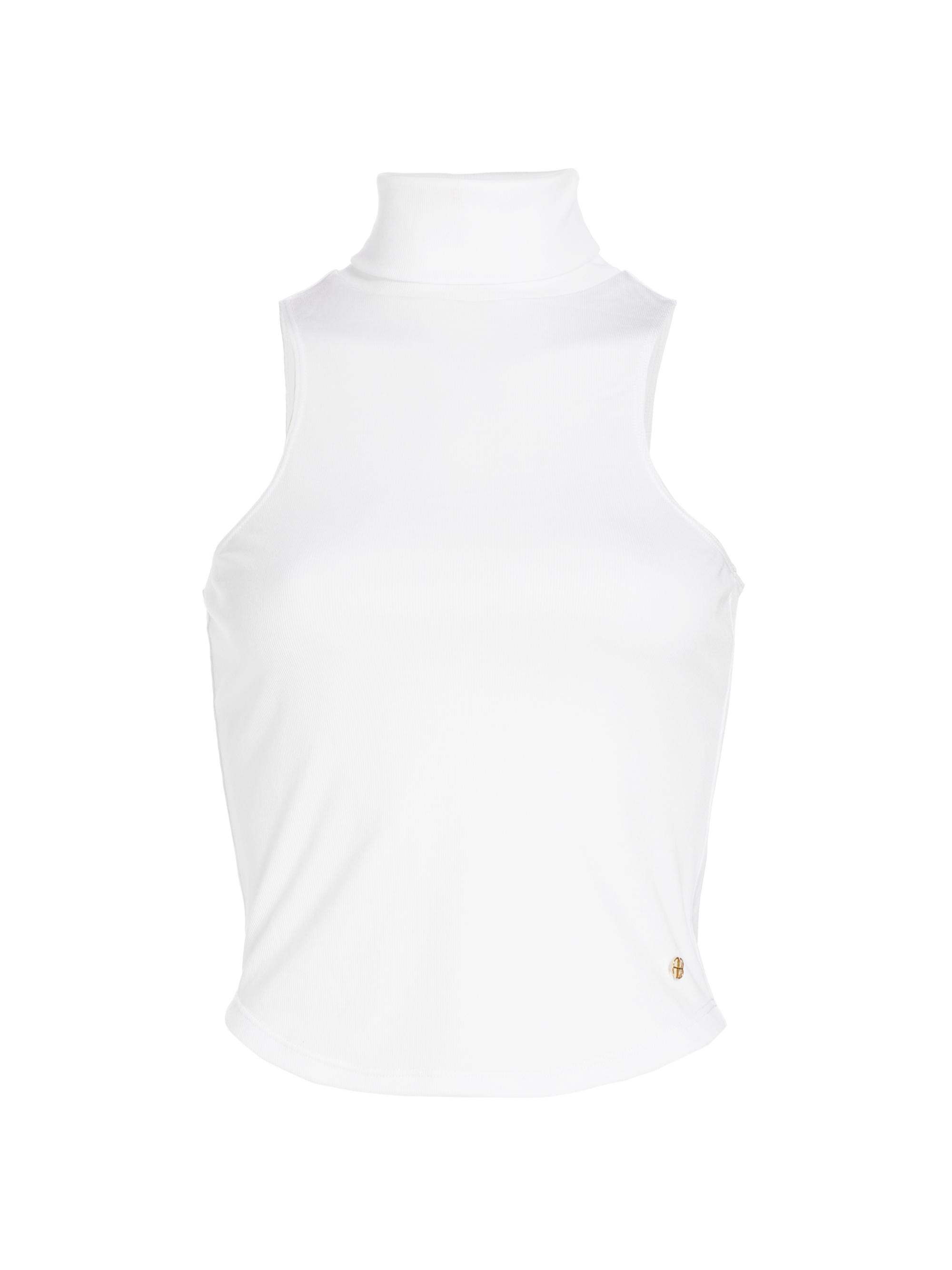 Anine Bing Women's Jennie Sleeveless Turtleneck Top - White